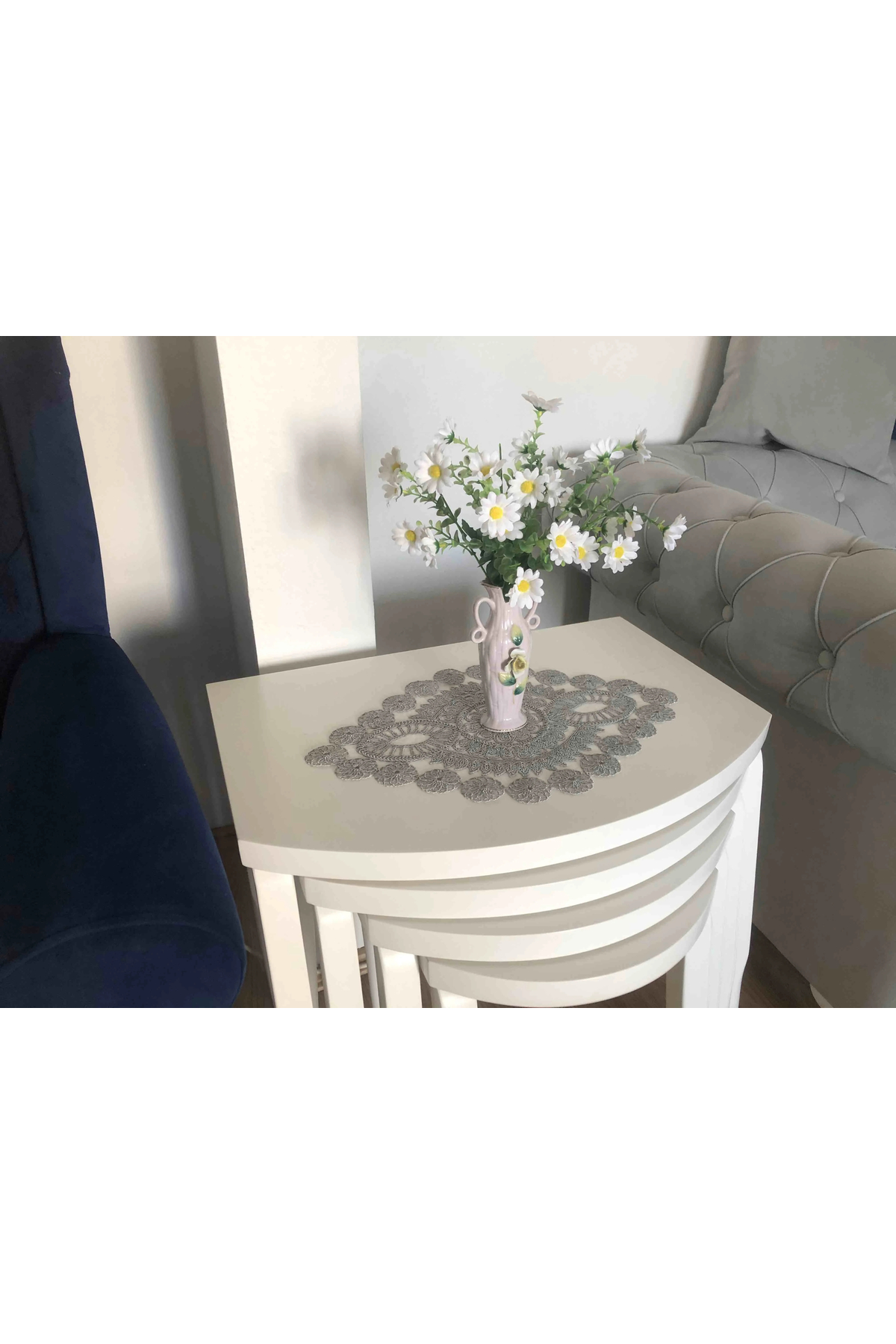 Salon Takımı, Yatak Odası 3 Parça Sehpa Örtüsü, Masa Örtüsü 3 Parça Oda Takımı