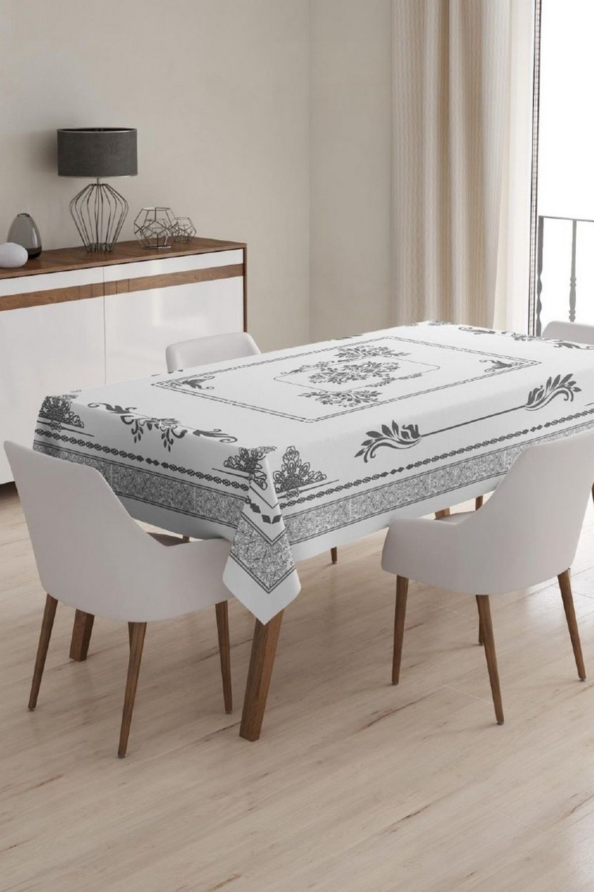 Masa Örtüsü, Dijital Baskılı Tek Masa Örtüsü, Desenli Leke Tutmaz Tek Masa Örtüsü 120x150cm