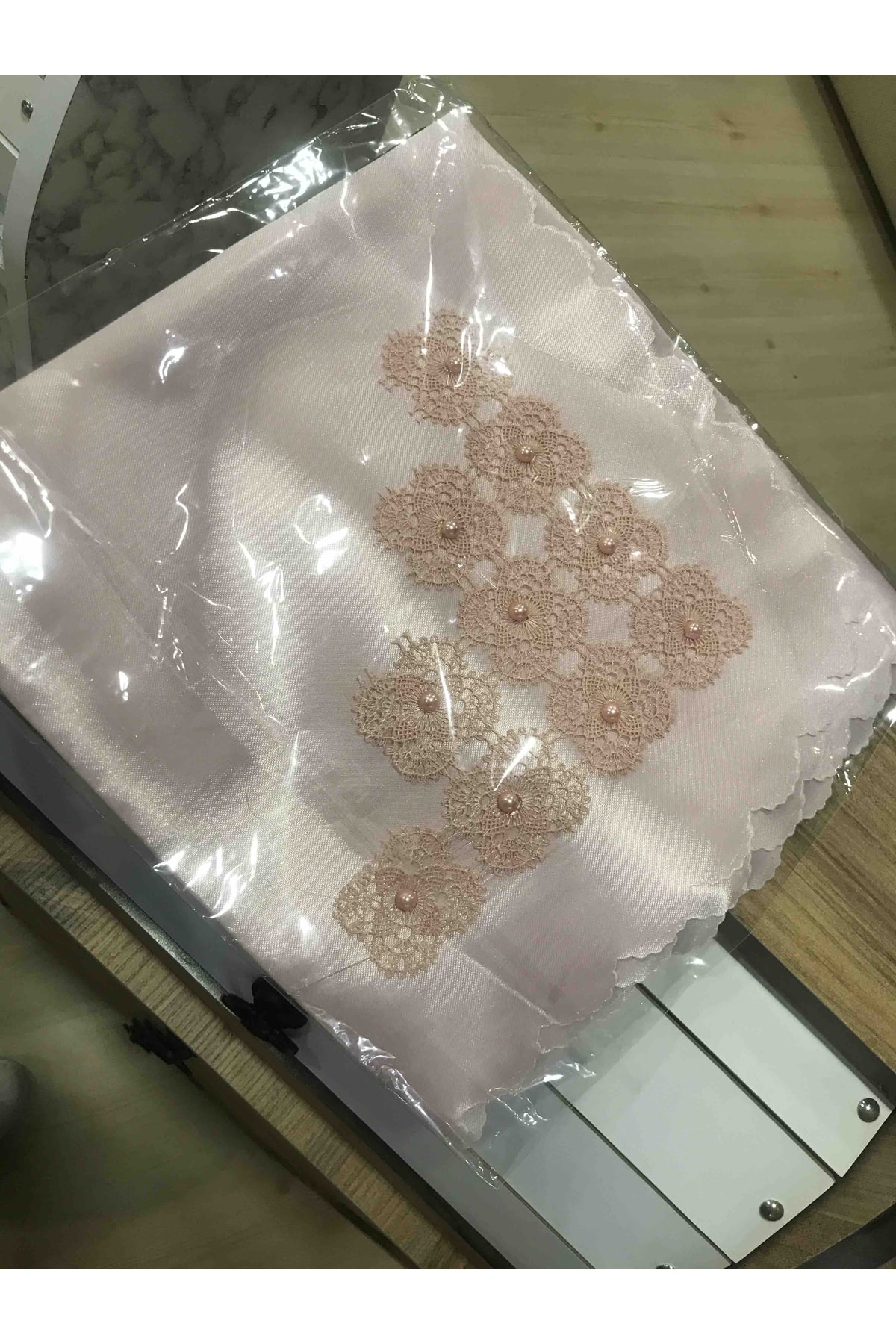 Incili Bohça, Incili Işlemeli Gelin Bohçası, Nişan Bohçası - Pudra