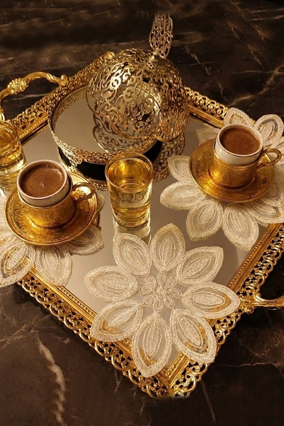 Sunumluk Peçete, Kokteyl Peçetesi, Kahve Yanı Sunumluk, Bardak Altlığı 6 Adet Sunum Peçetesi