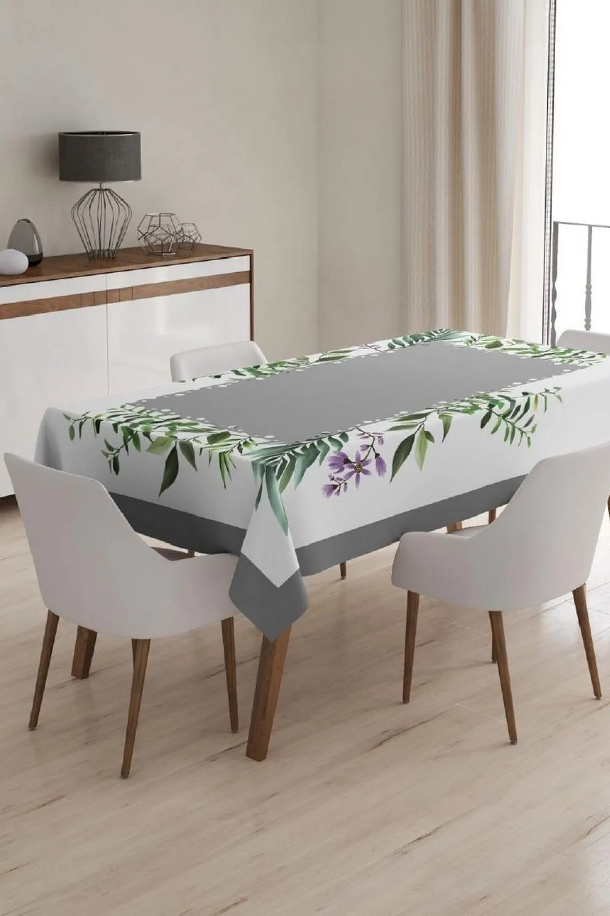 Masa Örtüsü, Dijital Baskılı Tek Masa Örtüsü, Desenli Leke Tutmaz Tek Masa Örtüsü 120x150cm