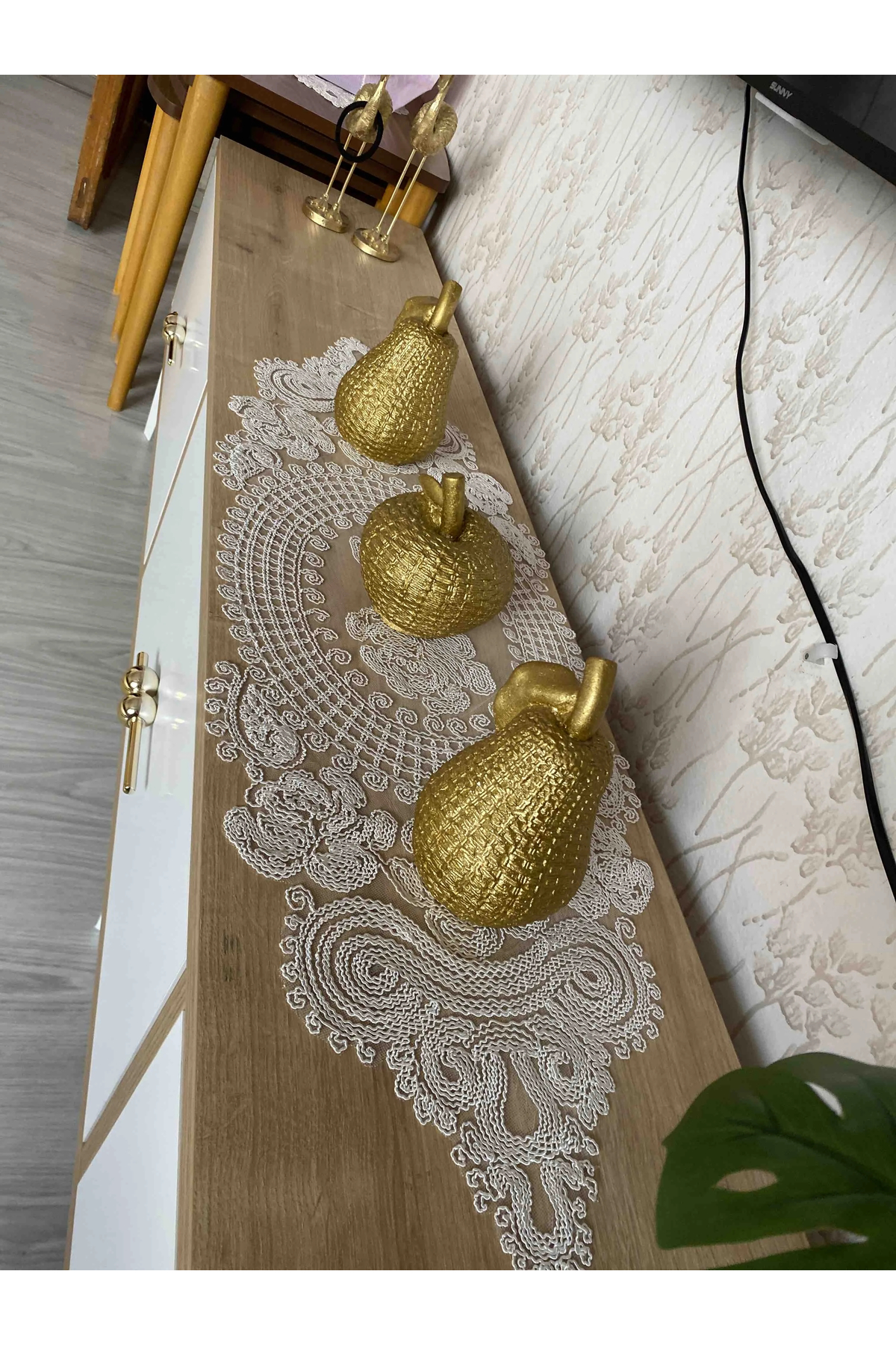 Salon Takımı, Yatak Odası 3 Parça Sehpa Örtüsü, Masa Örtüsü 3 Parça Oda Takımı