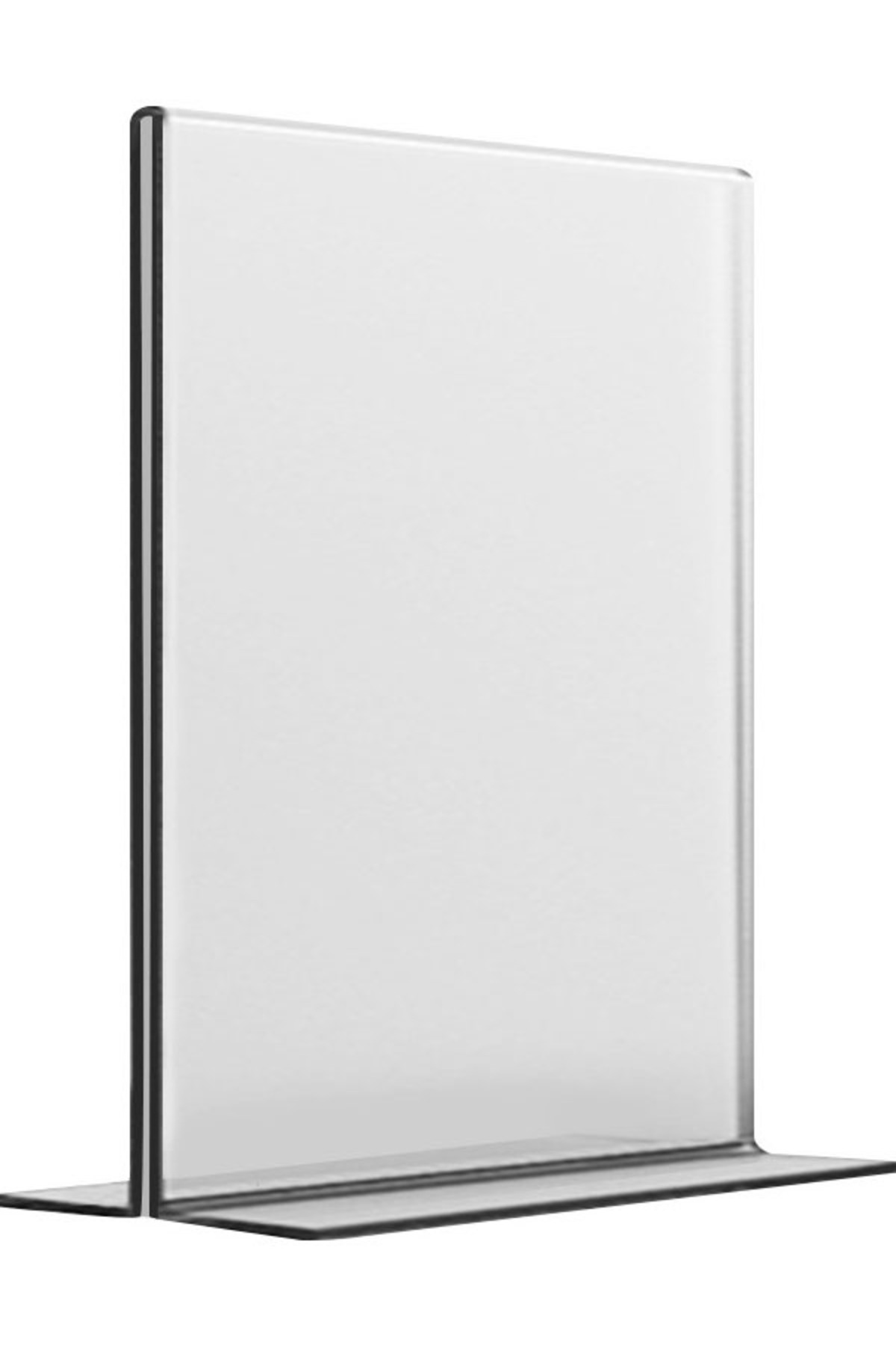 A6 T-TİPİ DİKEY 10X15 ŞEFFAF PLEKSİ RESİMLİK. BROŞÜRLÜK. MENÜ .FÖYLÜK . ETİKET. FİYATLIK