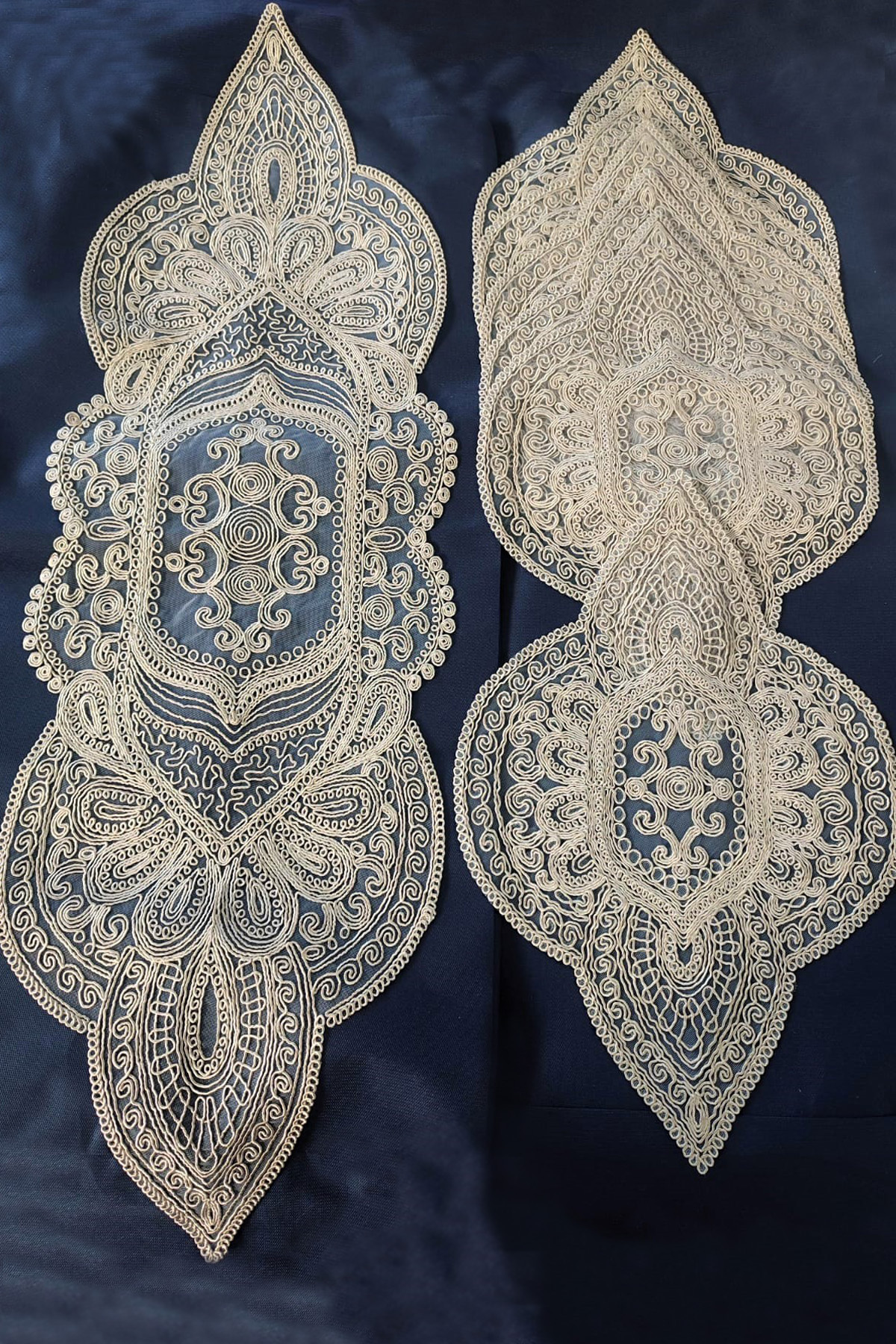 Supla Runner Seti Sunumluk Kordone Nakışlı Modern Amerikan Servis Takımı 6 Kişilik Set - Kahve