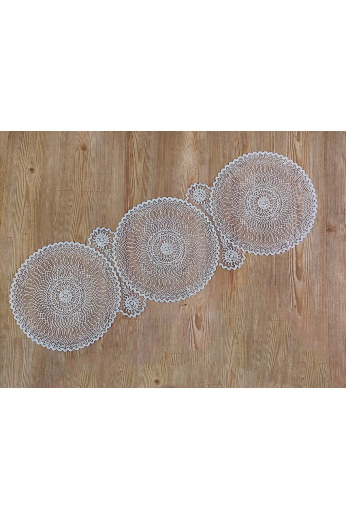Runner Dantel Detaylı Tek Runner - 115x35cm