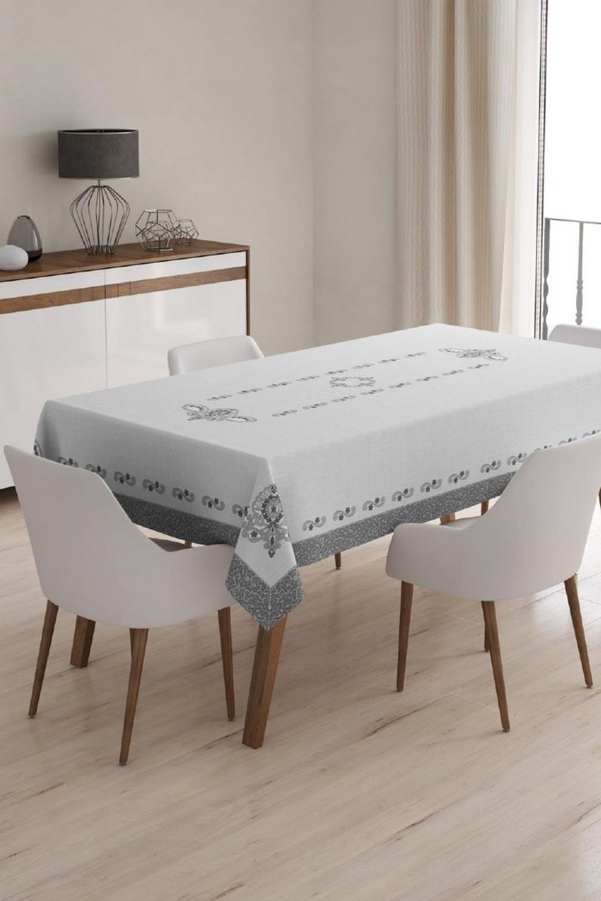 Masa Örtüsü, Dijital Baskılı Tek Masa Örtüsü, Desenli Leke Tutmaz Tek Masa Örtüsü 120x150cm