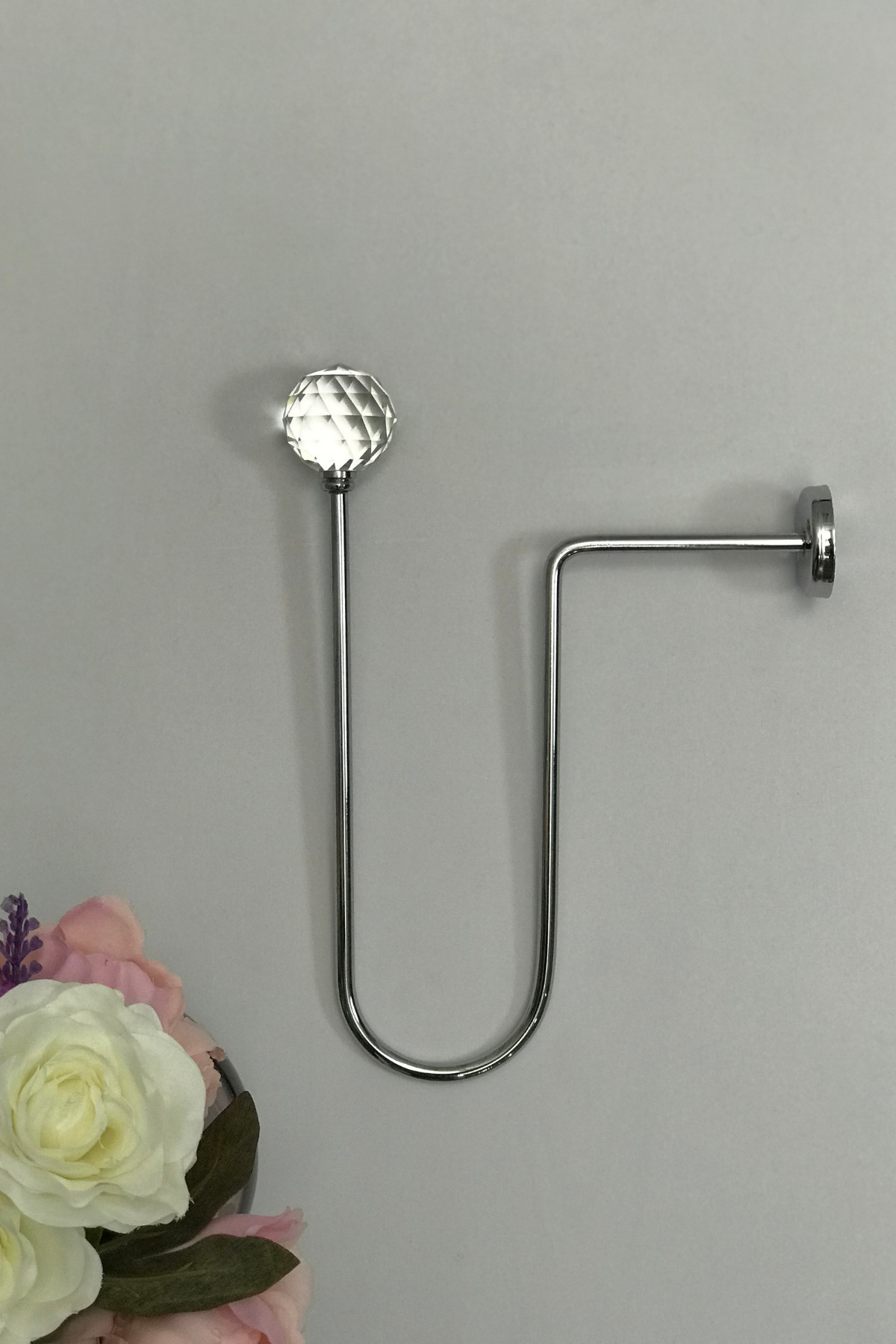 Kristal Toplu Metal Perde Pensi Renso Gümüş