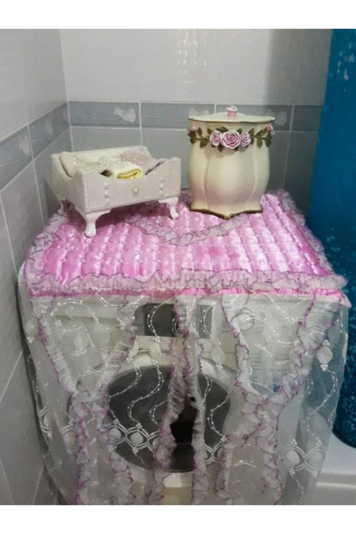 Çamaşır Makinesi Örtüsü – Pembe