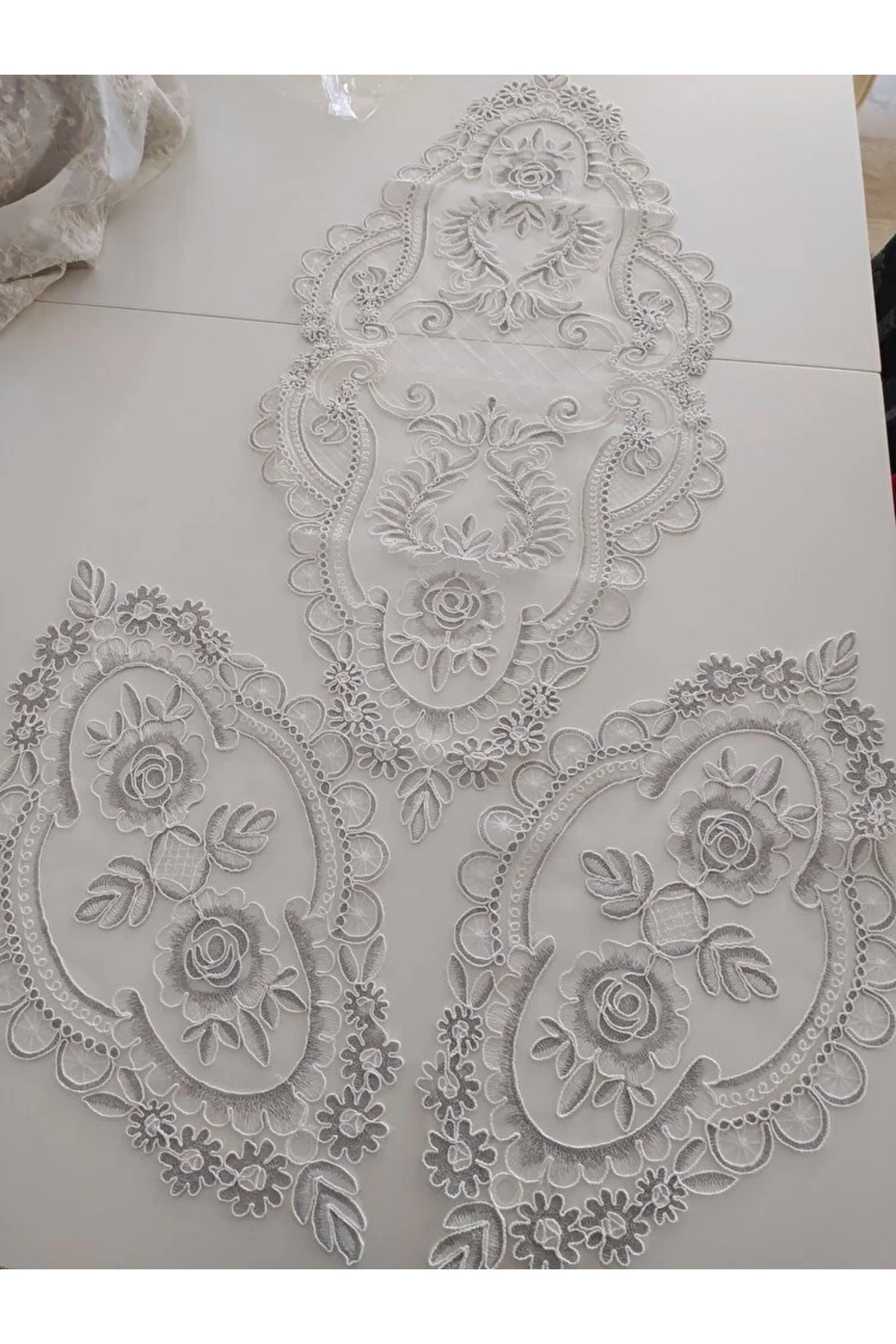3 Parça Salon Sehpa Takımı Gri