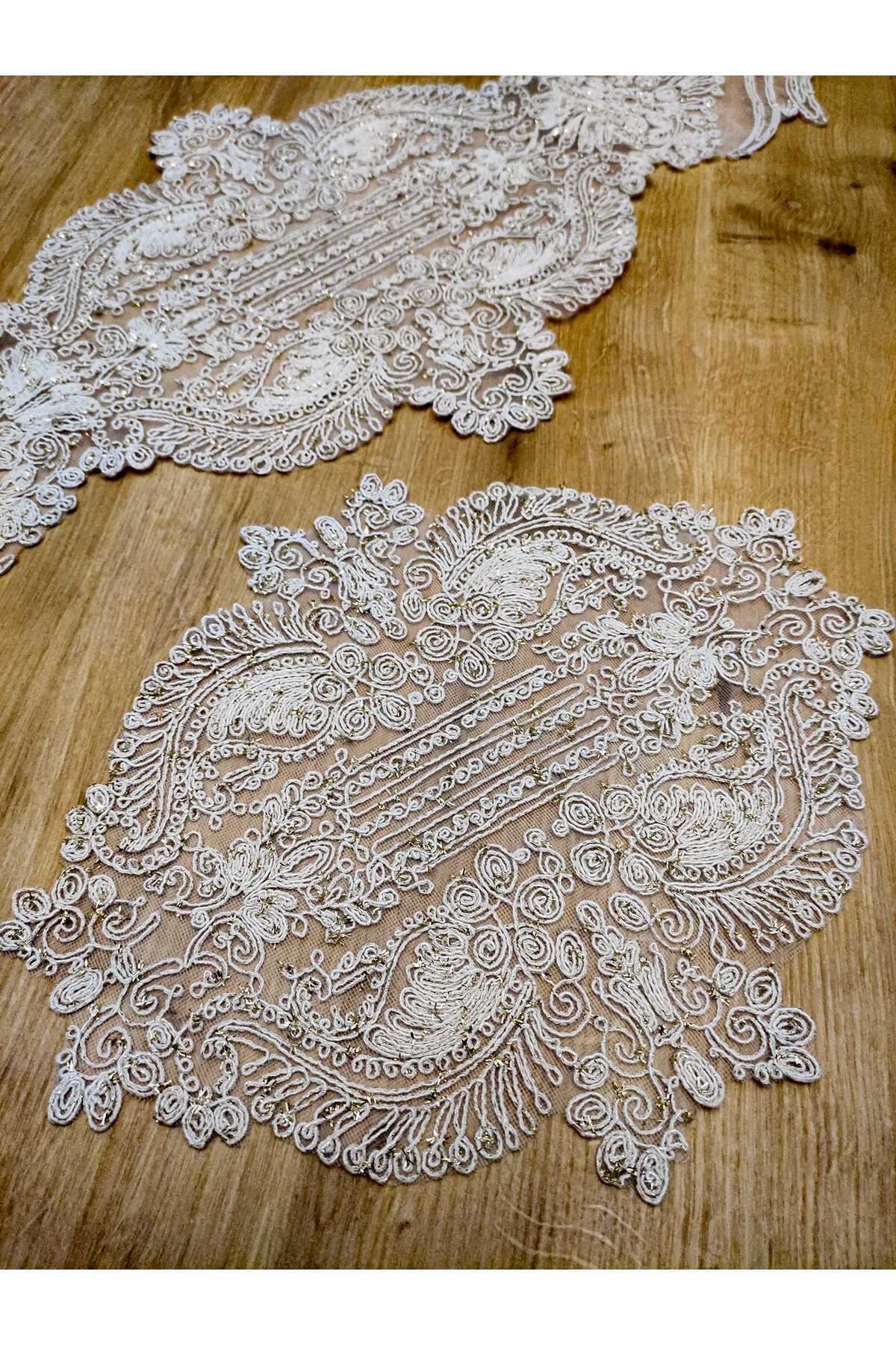 Salon Takımı, Yatak Odası 3 Parça Sehpa Örtüsü, Masa Örtüsü 3 Parça Oda Takımı