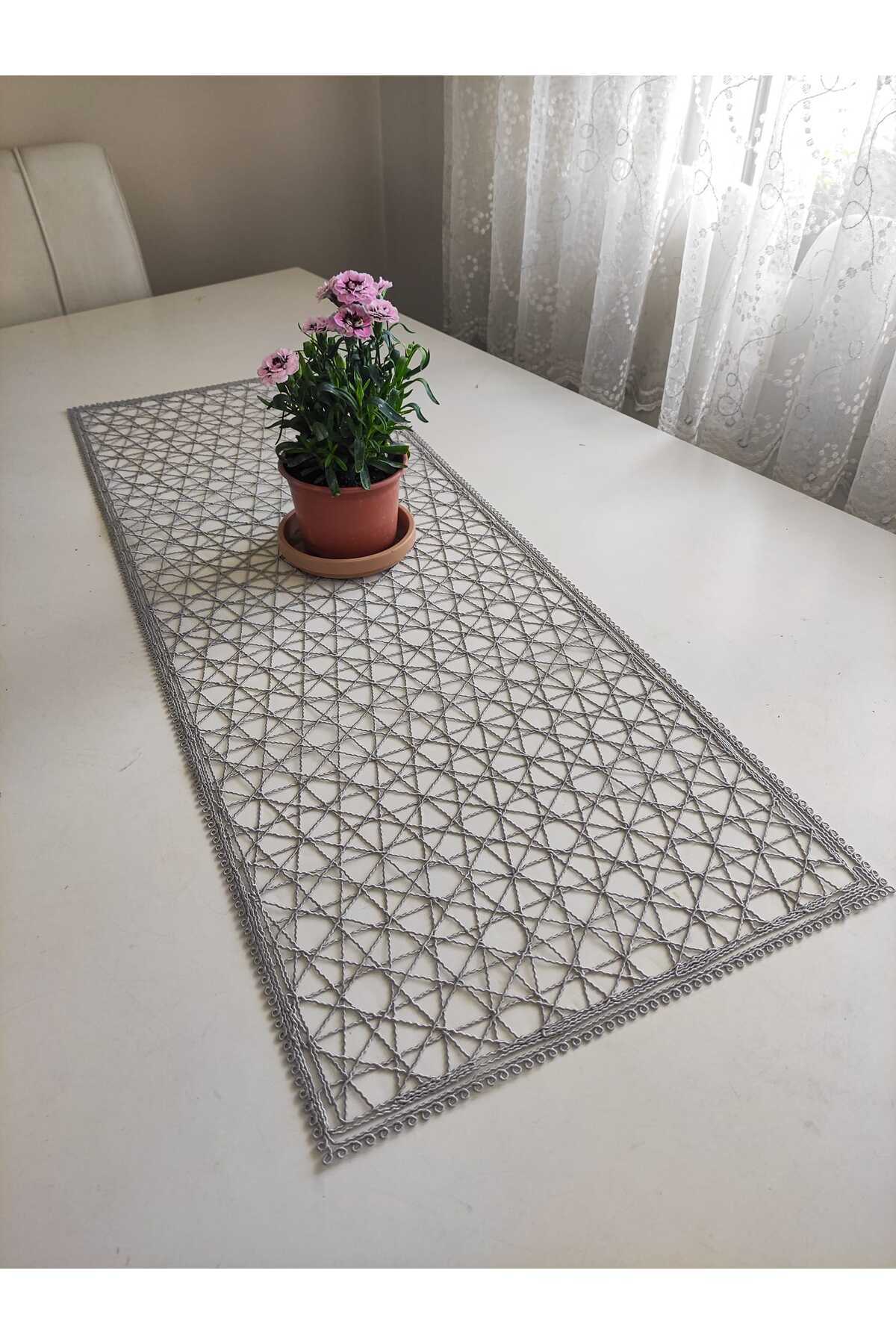 Fransız Dantel Detaylı Tek Runner, Masa Üzerine Runner, Masa Örtüsü Runneri
