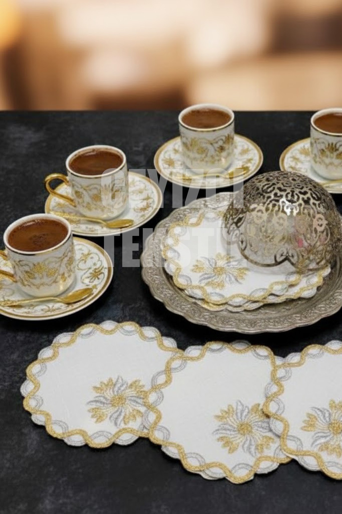 Sunumluk Peçete, Kokteyl Peçetesi, Kahve Yanı Sunumluk, Bardak Altlığı 6 Adet Sunum Peçetesi