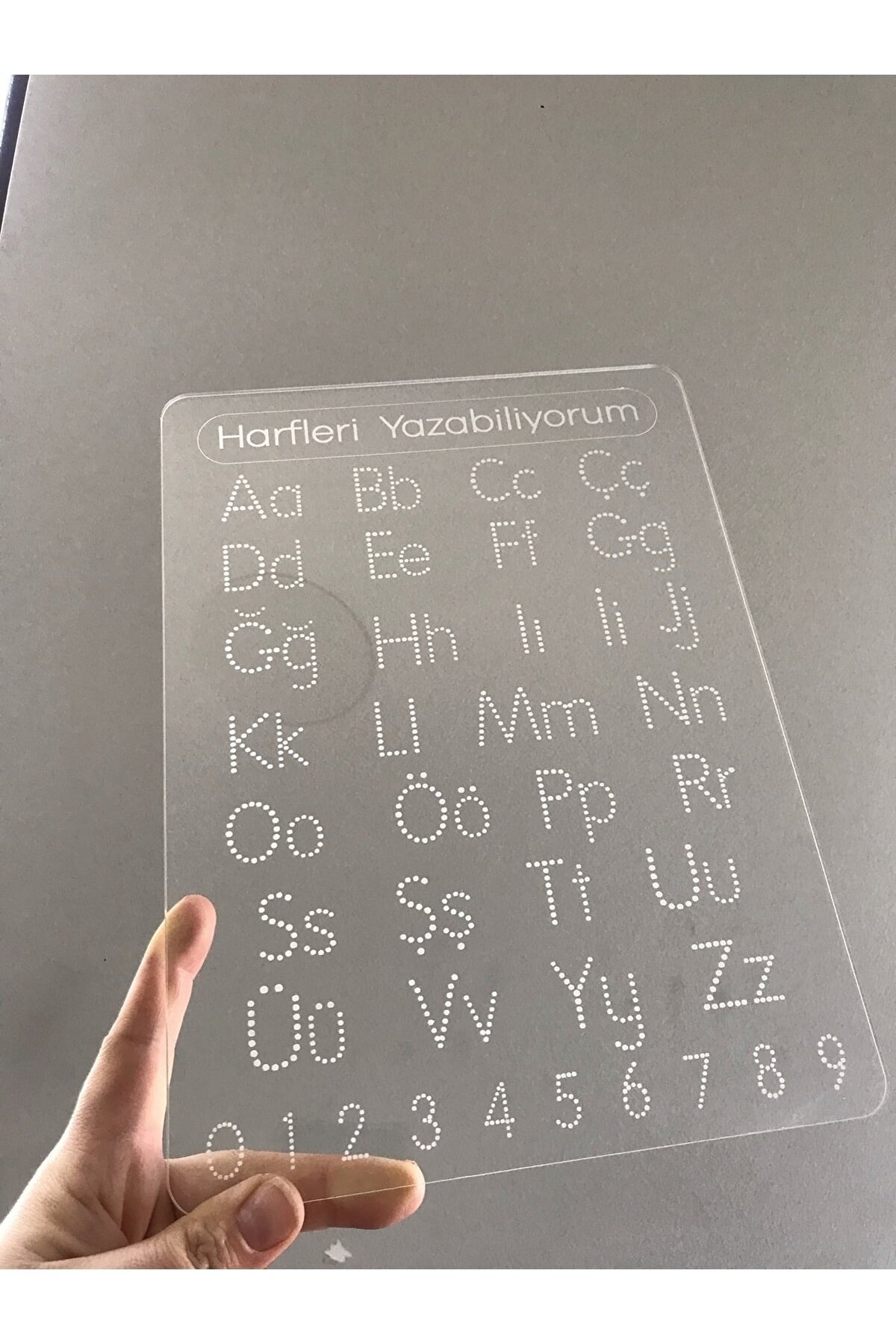 Pratik, Çocuklar Için Şeffaf Yazı Ve Çizim Tahtası Alfabe Öğreniyorum