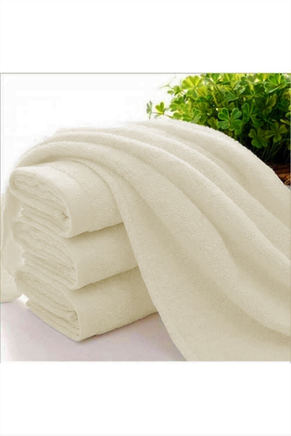 Banyo Havlusu Kadife Otel Ve Banyo Havlusu 70 X 140cm Krem