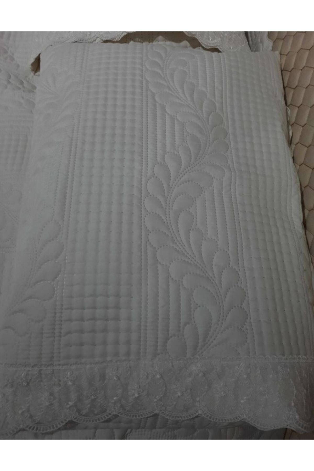 Bade Çift Kişilik Yatak Örtüsü, Yatak Takımı - Ekru (BEDDİNG SET)