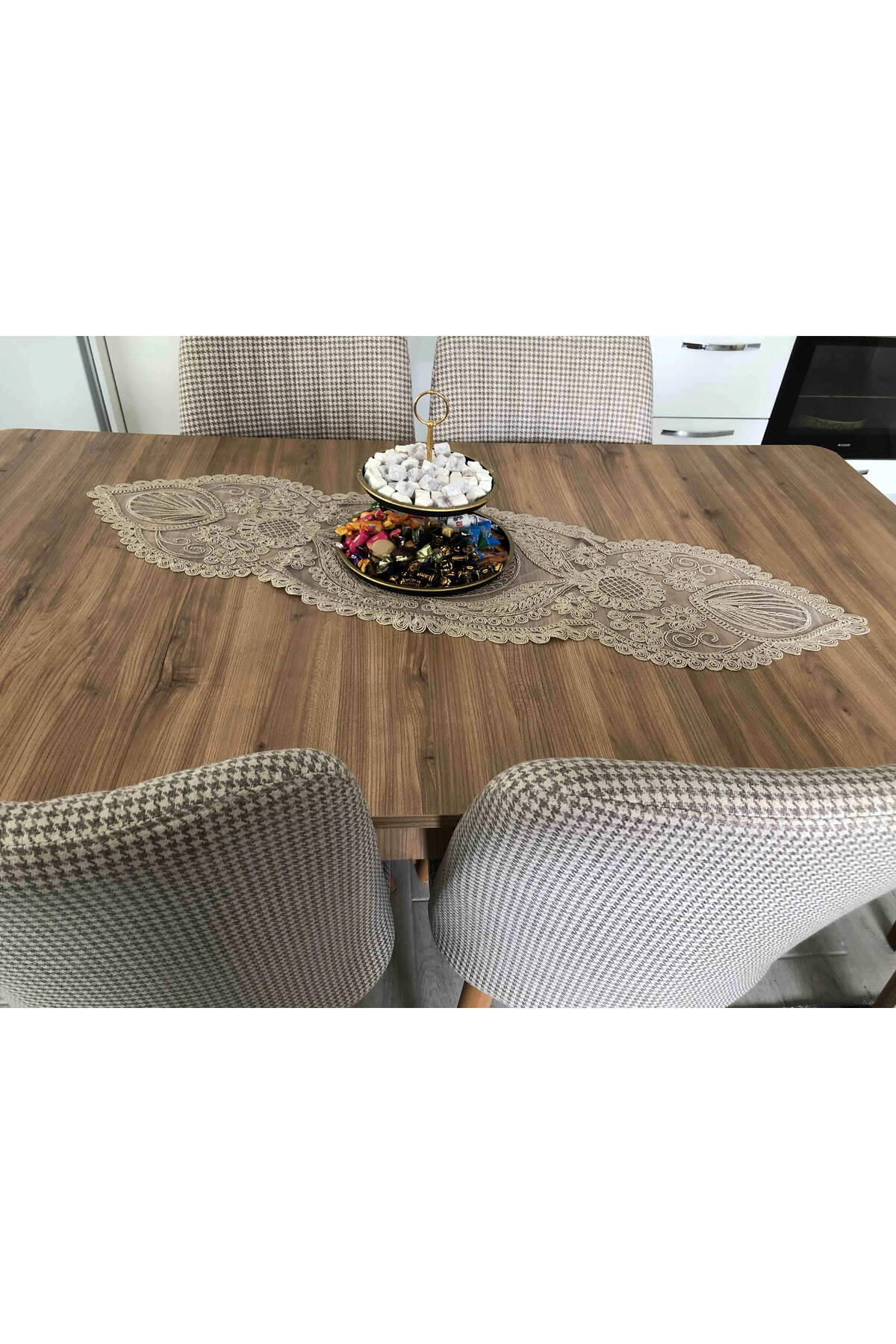 Salon Takımı, Yatak Odası 3 Parça Sehpa Örtüsü, Masa Örtüsü 3 Parça Oda Takımı