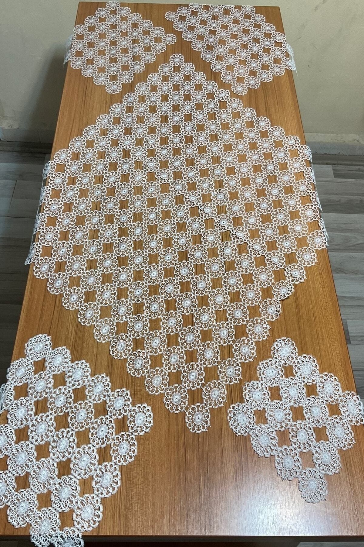 Iğne Oyası Salon Takımı 17 Parça