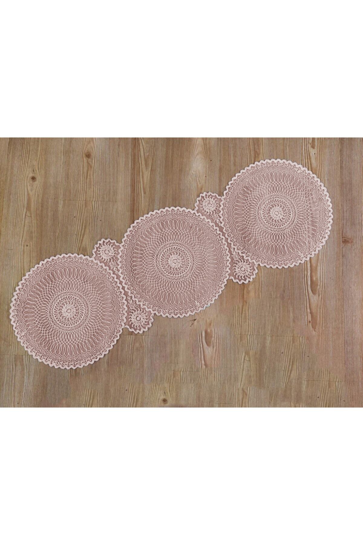 Runner Dantel Detaylı Tek Runner - 115x35cm