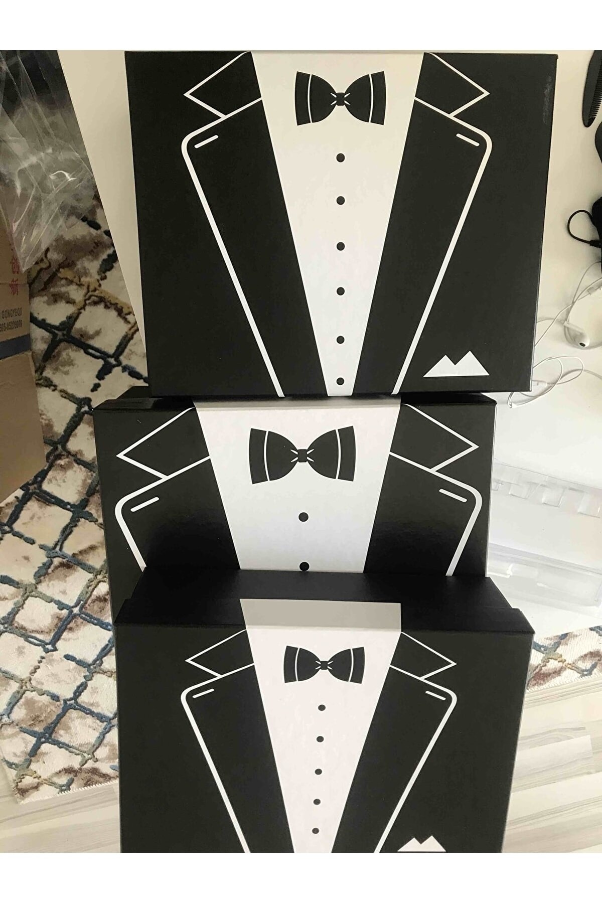 Damat Nişan Seti, Damat Nişan Bohçası, Damat Nişan Bohçası 3lü Damat Bohça Seti