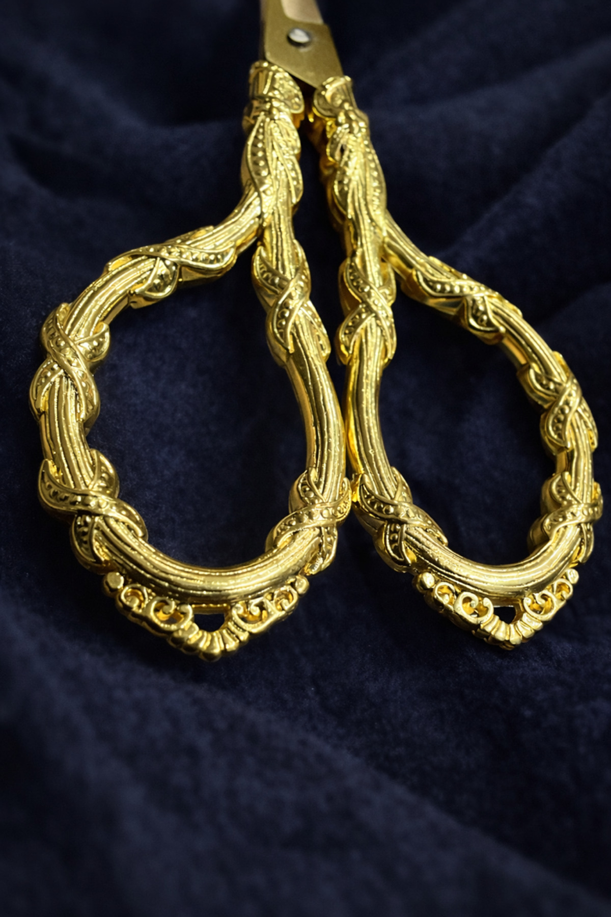Söz Nişan Makası, Kurdele Açılış Özel Gün Merasim Dikiş Nakış Makası Gold-Gümüş