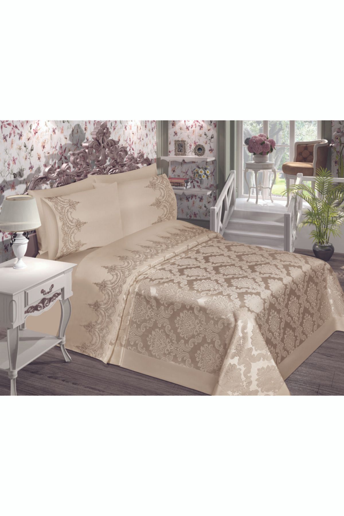 Sultan Şönil 230x240 Cm, Çift Kişilik Pike Takımı 6 Parça - Bedspreads