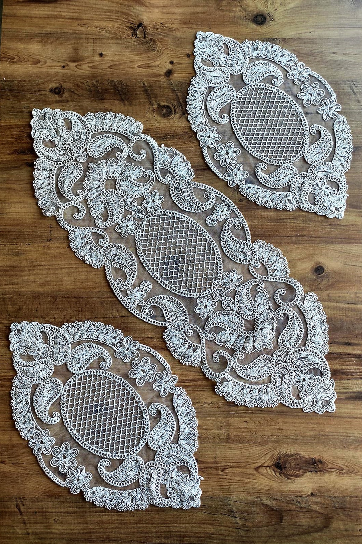 Salon Takımı, Yatak Odası 3 Parça Sehpa Örtüsü, Masa Örtüsü 3 Parça Oda Takımı