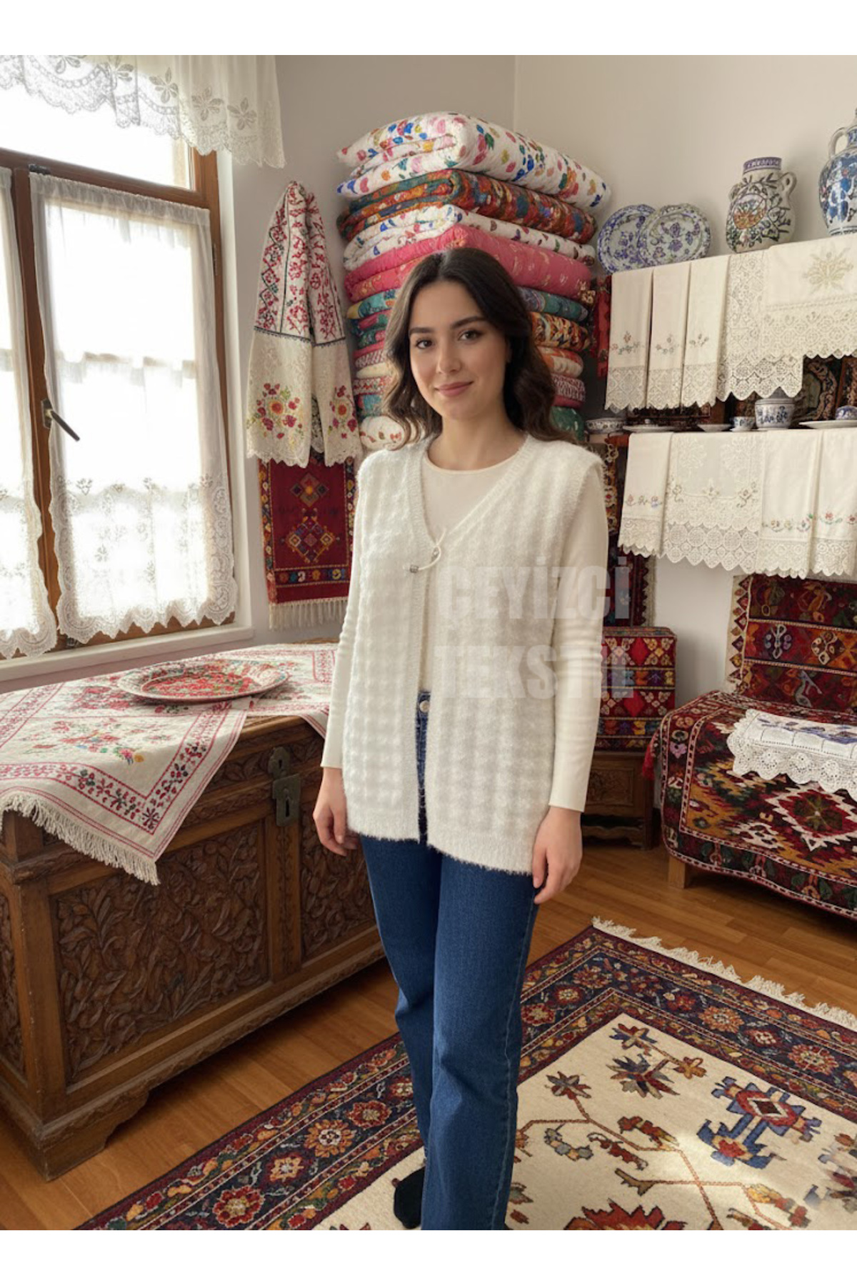 Kadın Yeleği, Çeyizlik Örgü Yelek, Hediyelik Nişan Yeleği, Nişan & Çeyiz Yelekleri