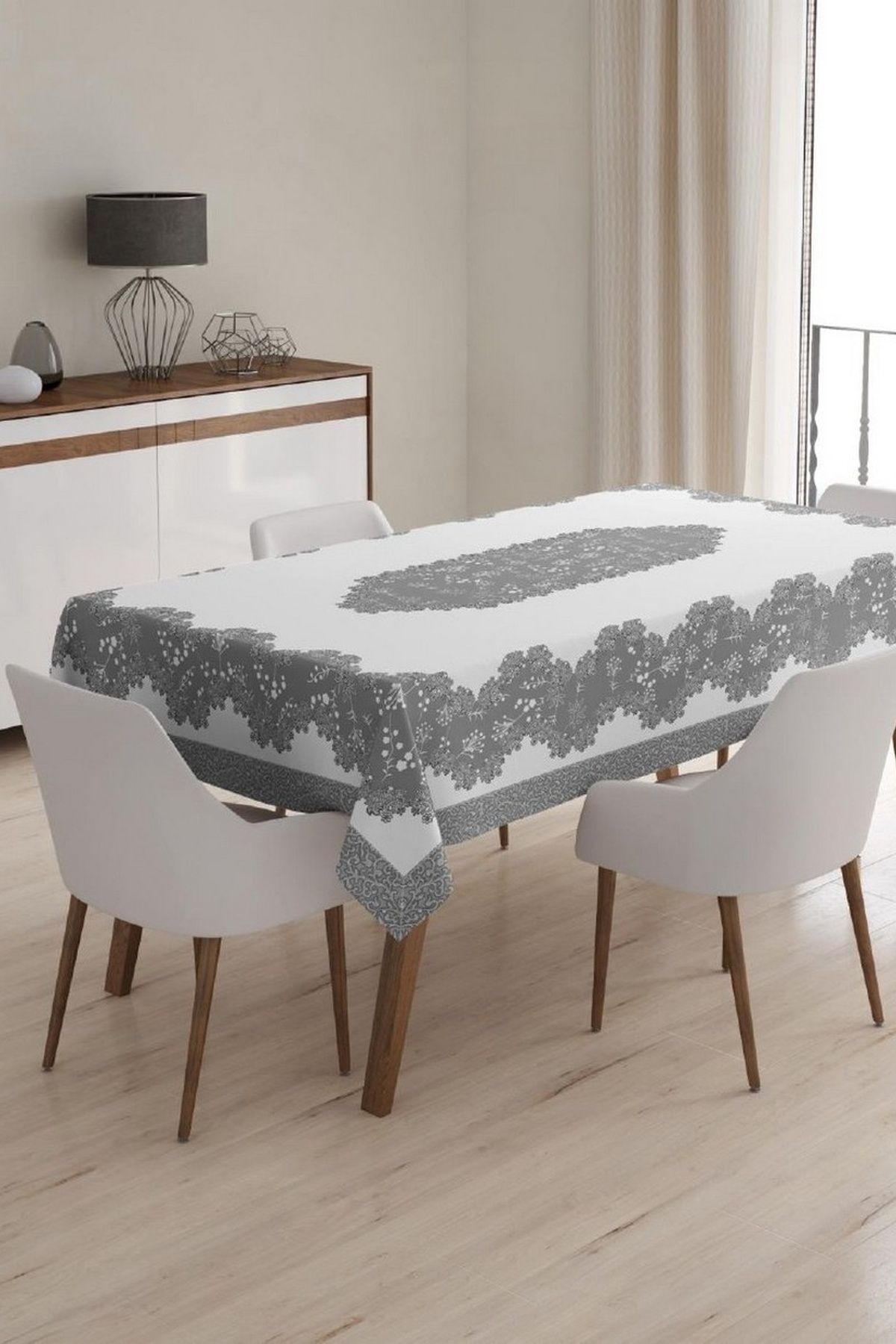 Masa Örtüsü, Dijital Baskılı Tek Masa Örtüsü, Desenli Leke Tutmaz Tek Masa Örtüsü 150x220