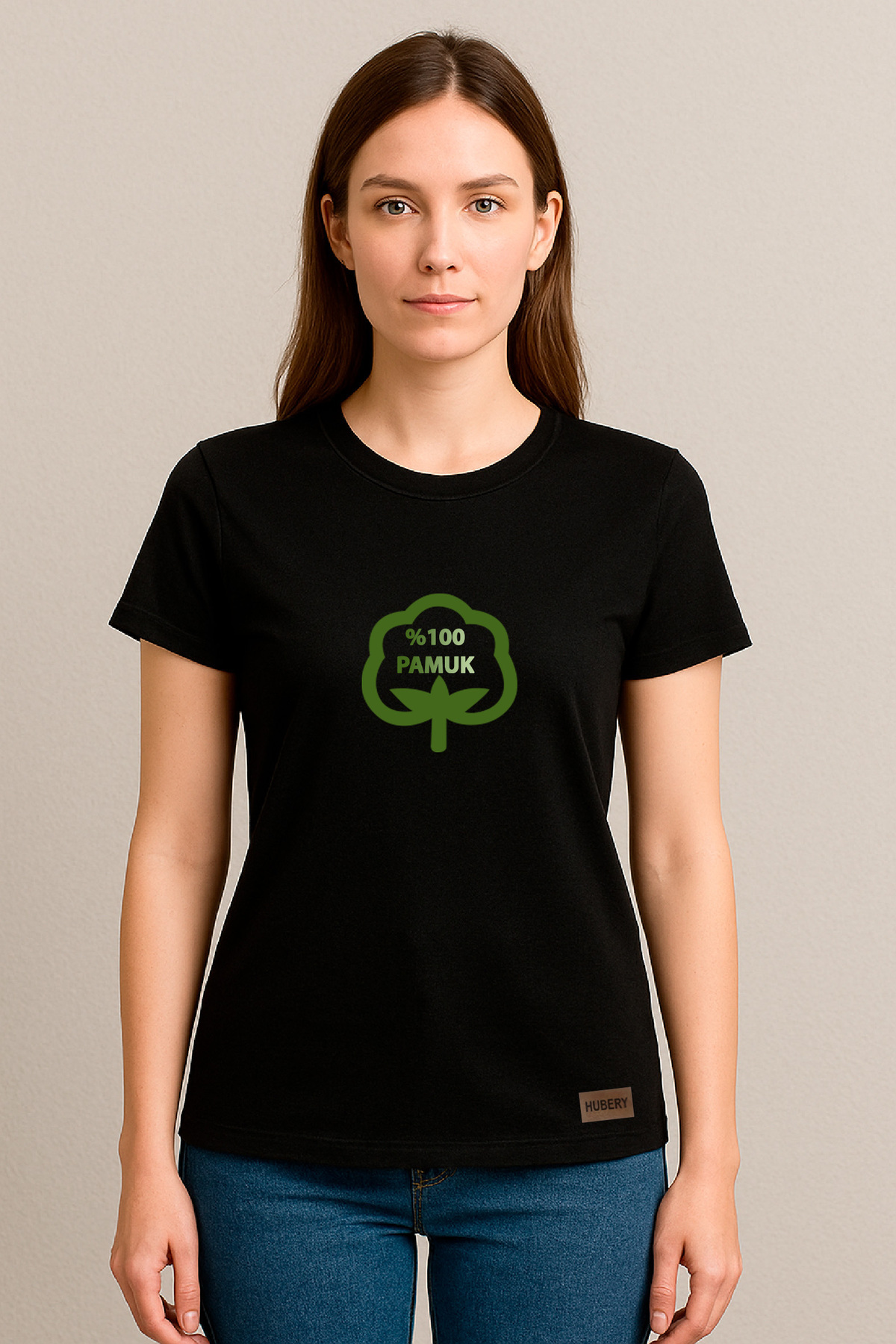 Kadın Relaxed Fit Tişört Beach Please Yazılı Tropikal Baskı – HUBERY