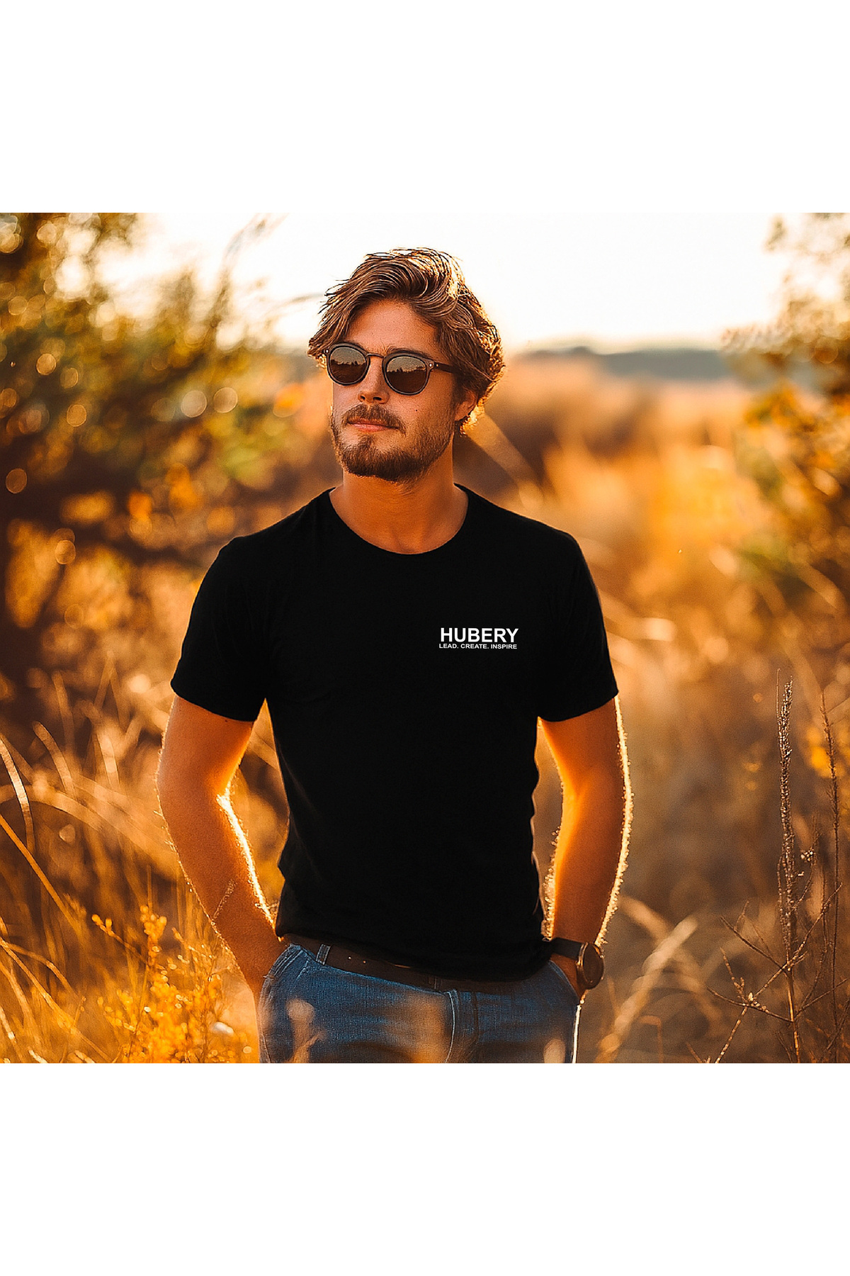 ERKEK BASKILI TİŞÖRT – VİNTAGE PUSULA DESENLİ | RELAXED FIT / HUBERY