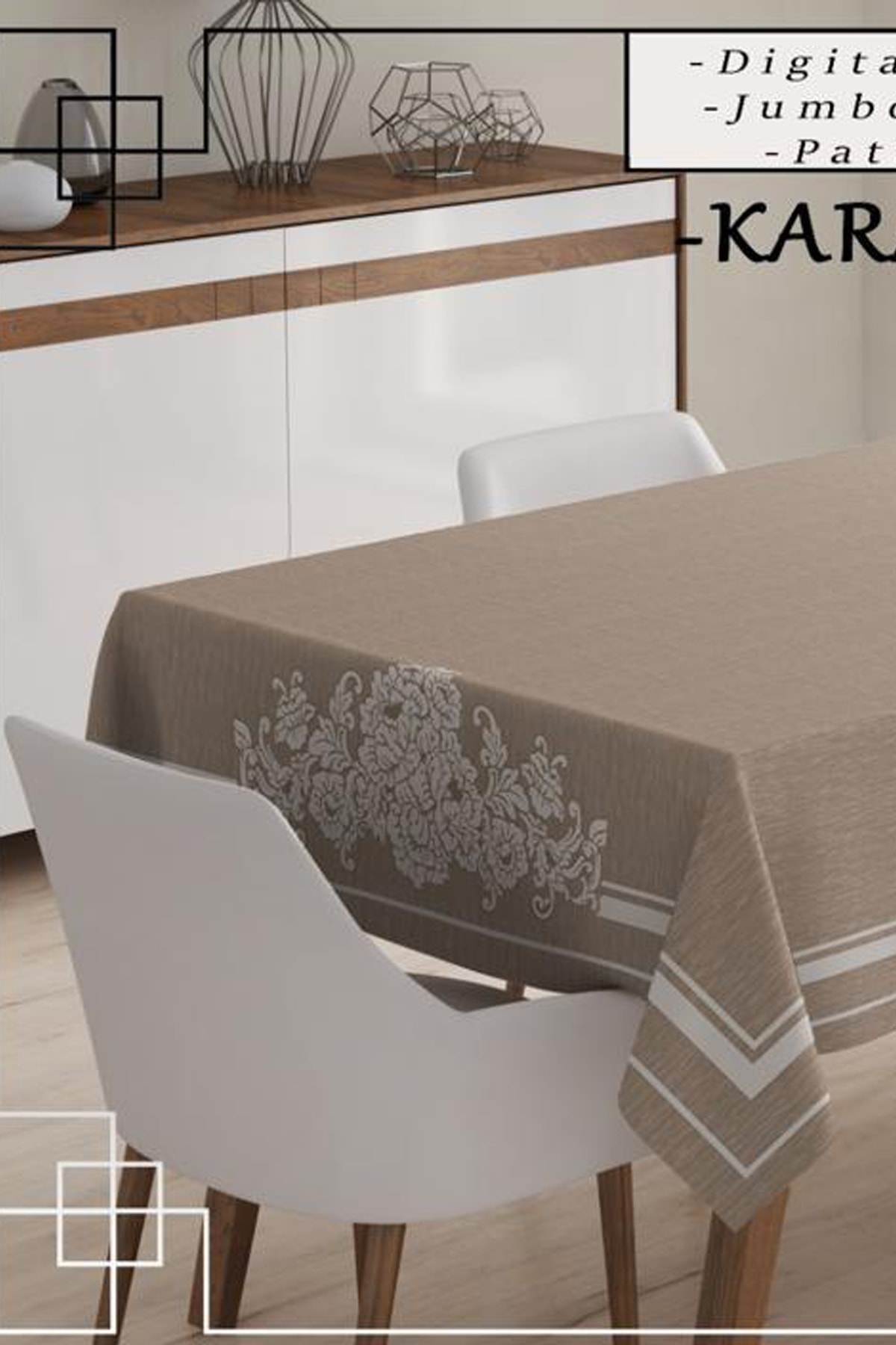 Dijital Baskılı Özel Tasarım Tek Masa Örtüsü 160x220cm