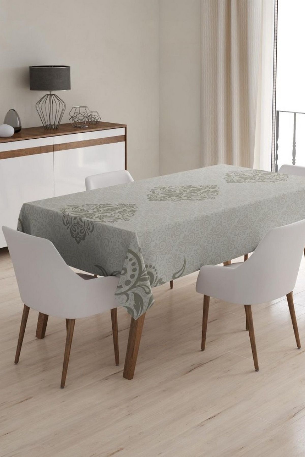 Masa Örtüsü, Dijital Baskılı Tek Masa Örtüsü, Desenli Leke Tutmaz Tek Masa Örtüsü 150x220
