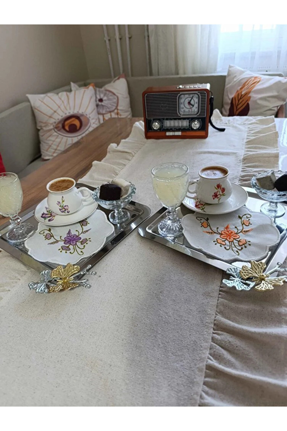 Sunumluk Peçete, Kokteyl Peçetesi, Kahve Yanı Sunumluk, Bardak Altlığı 6 Adet Sunum Peçetesi