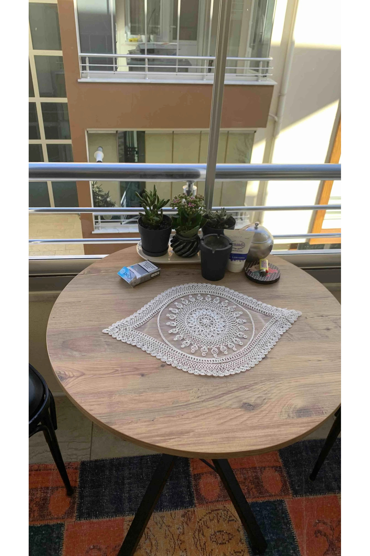 Supla Runner Seti Sunumluk Kordone Nakışlı Modern Amerikan Servis Takımı 6 Kişilik Set