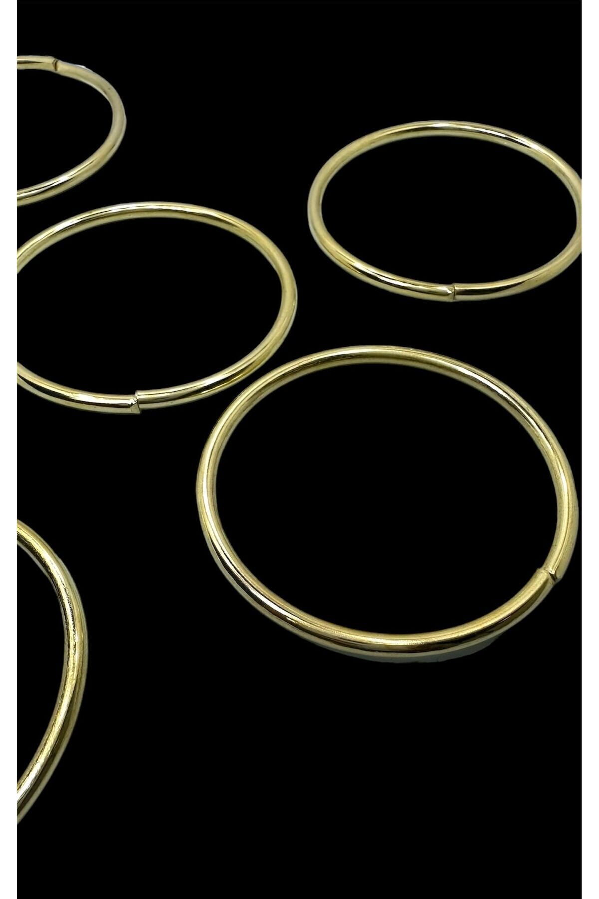 5 cm Yuvarlak Halka 100 adet  (GOLD Renk) nikah şekeri süslemesi halka aksesuar