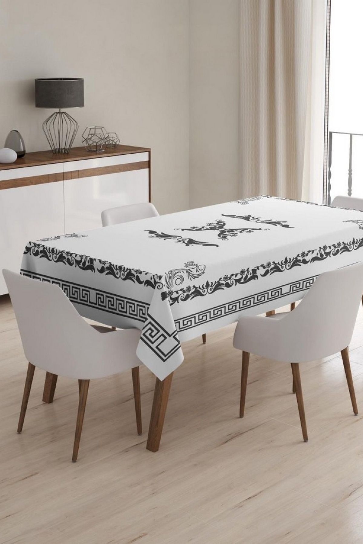 Masa Örtüsü, Dijital Baskılı Tek Masa Örtüsü, Desenli Leke Tutmaz Tek Masa Örtüsü 120x150cm