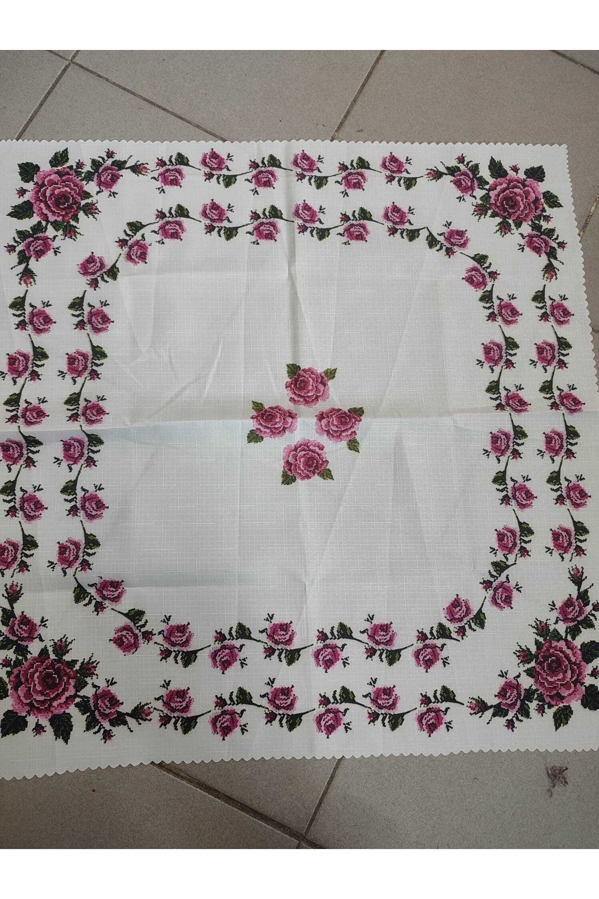 Dijital Baskılı Fiskos - Pembe 100x100cm