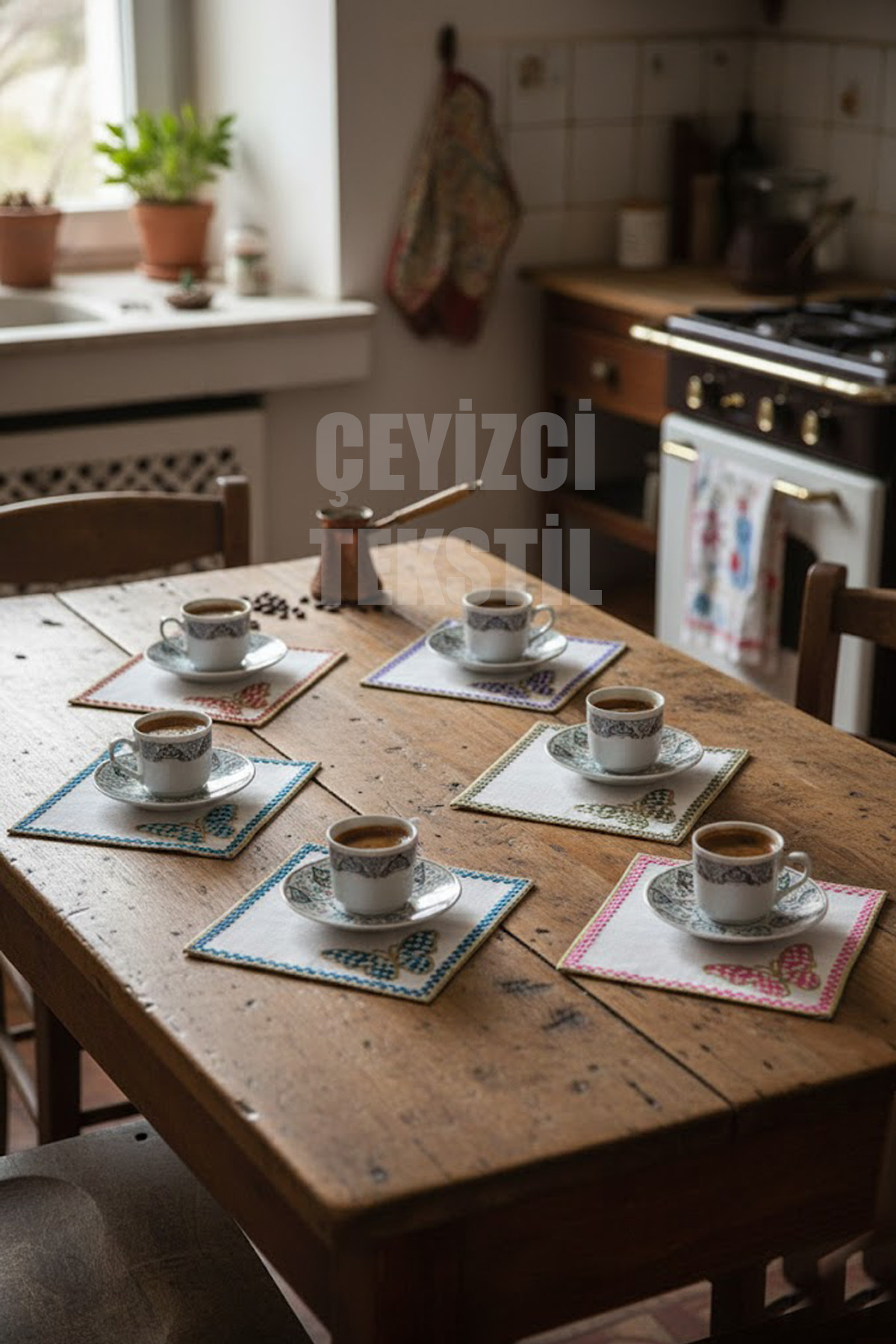 Sunumluk Peçete, Kokteyl Peçetesi, Kahve Yanı Sunumluk, Bardak Altlığı 6 Adet Sunum Peçetesi