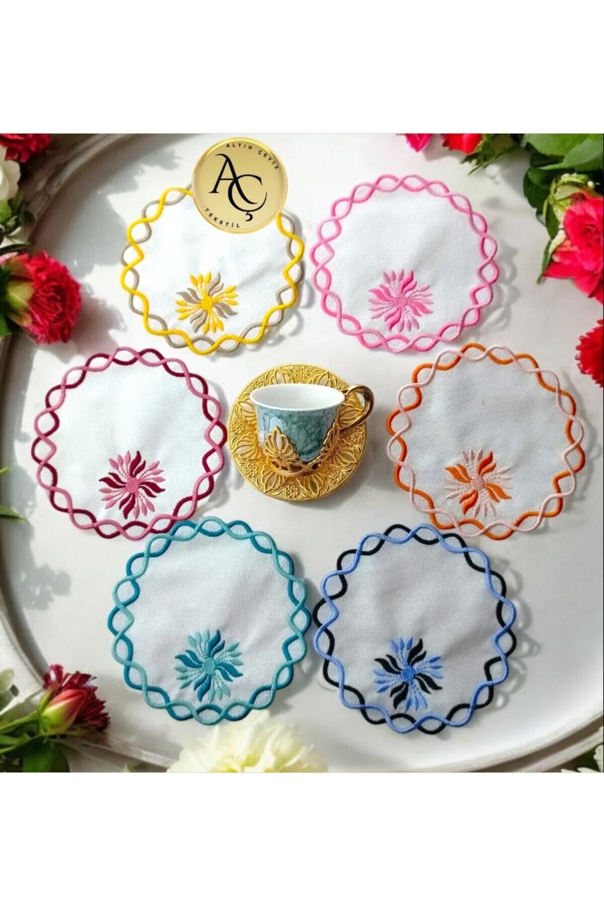 Sunumluk Peçete, Kokteyl Peçetesi, Kahve Yanı Sunumluk, Bardak Altlığı 6 Adet Sunum Peçetesi