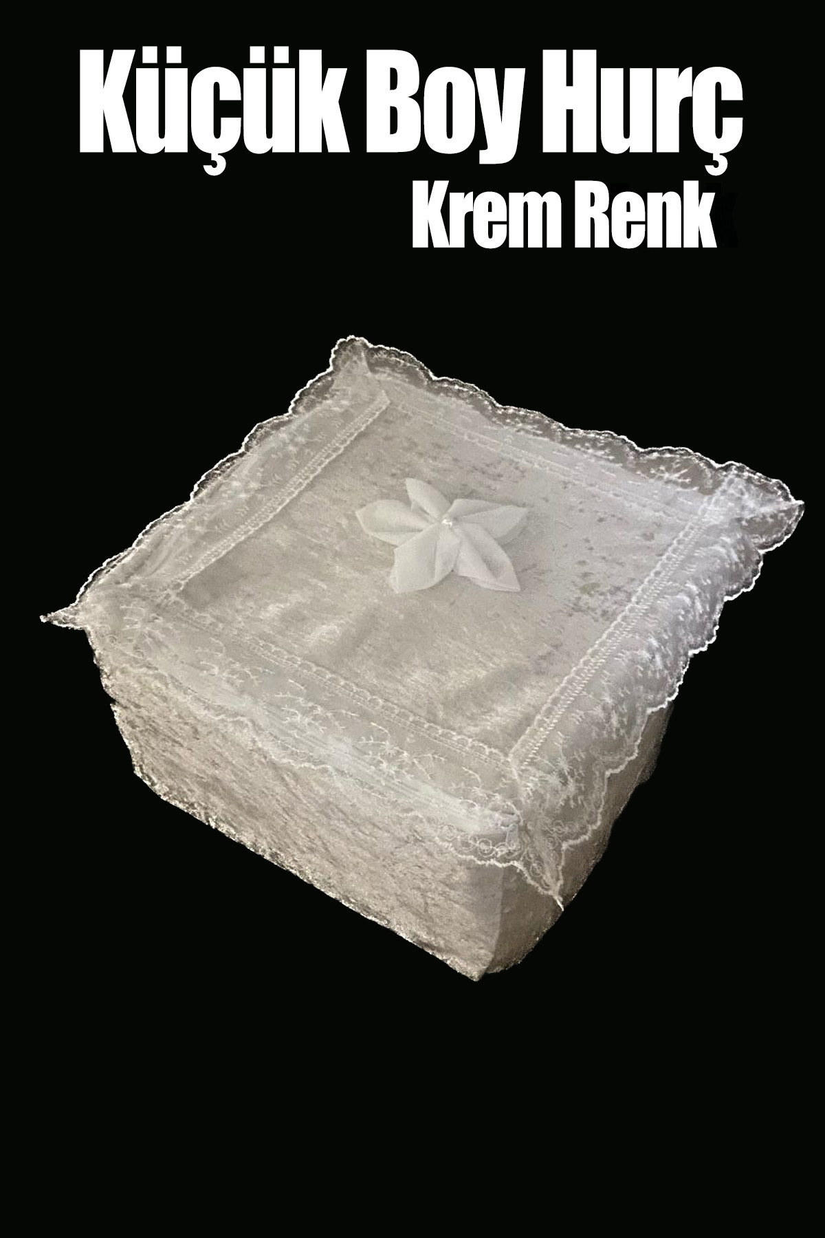 Çeyizlik Küçük Tek Hurç Çiçekli, Kadife Tek Hurç Çeyizlik Dantelli Hurç, Küçük Boy Hurç