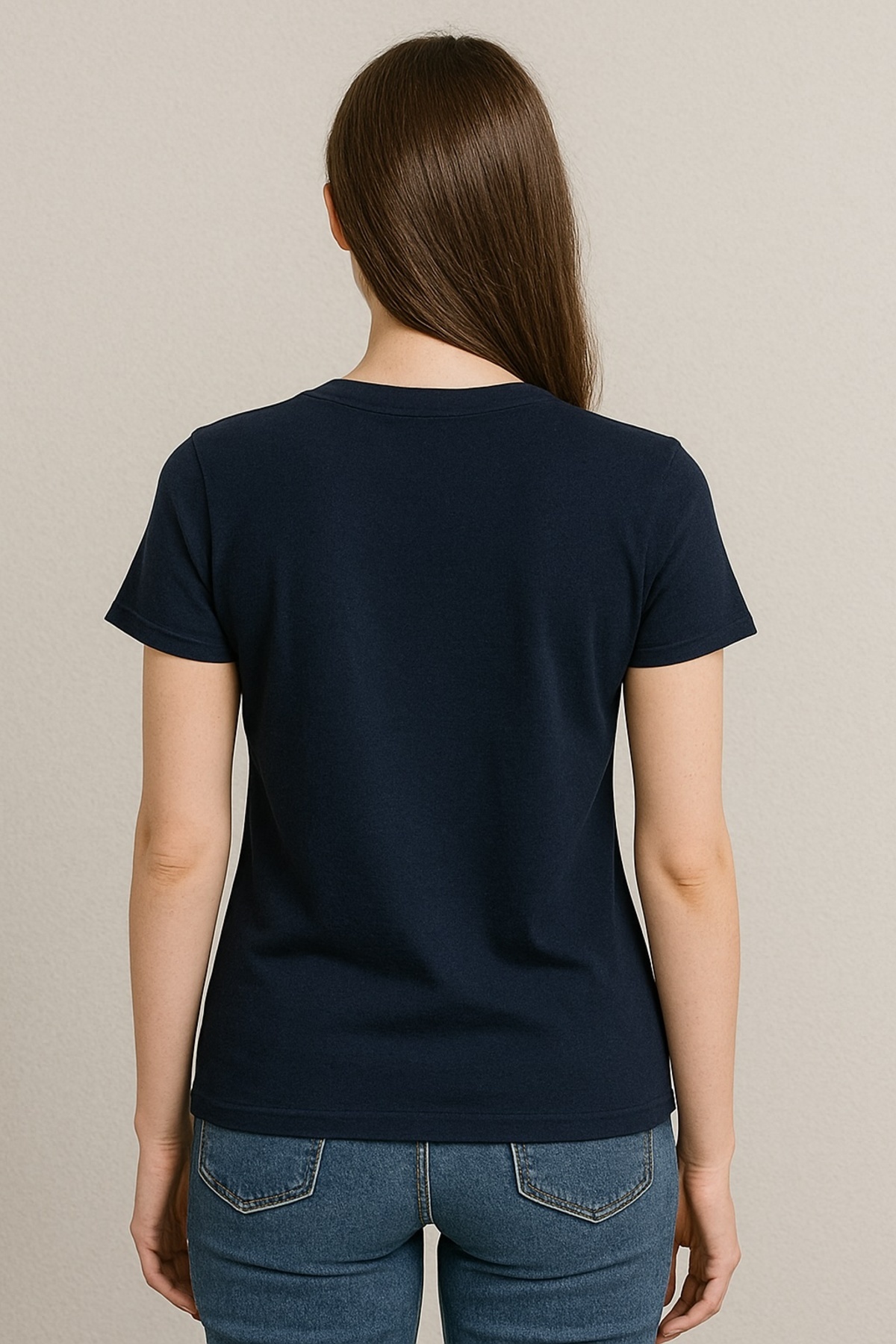 Kadın Relaxed Fit Tişört Çiçekli Yazı Baskılı –