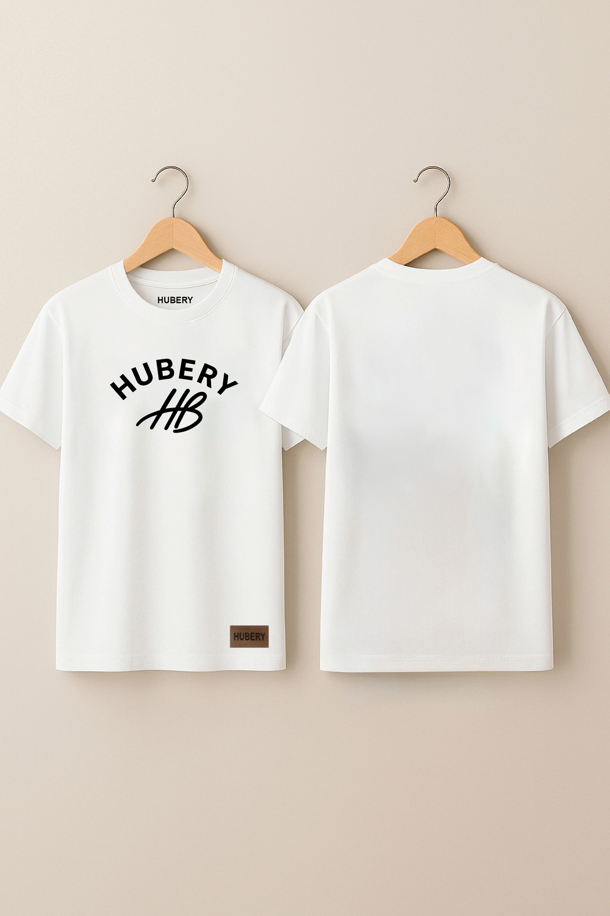 ERKEK TİŞÖRT %100 Pamuk Baskılı – HUBERY HB Logo Desenli