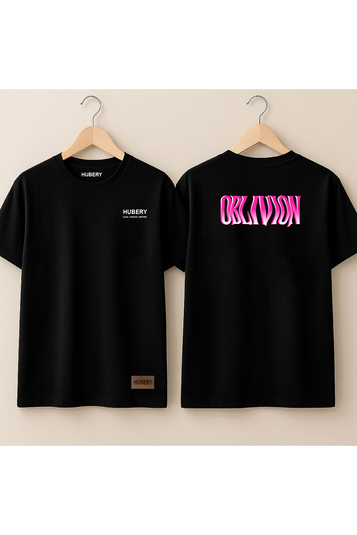 ERKEK SIRT BASKILI TİŞÖRT - OBLIVION YAZILI, RELAXED FIT / HUBERY