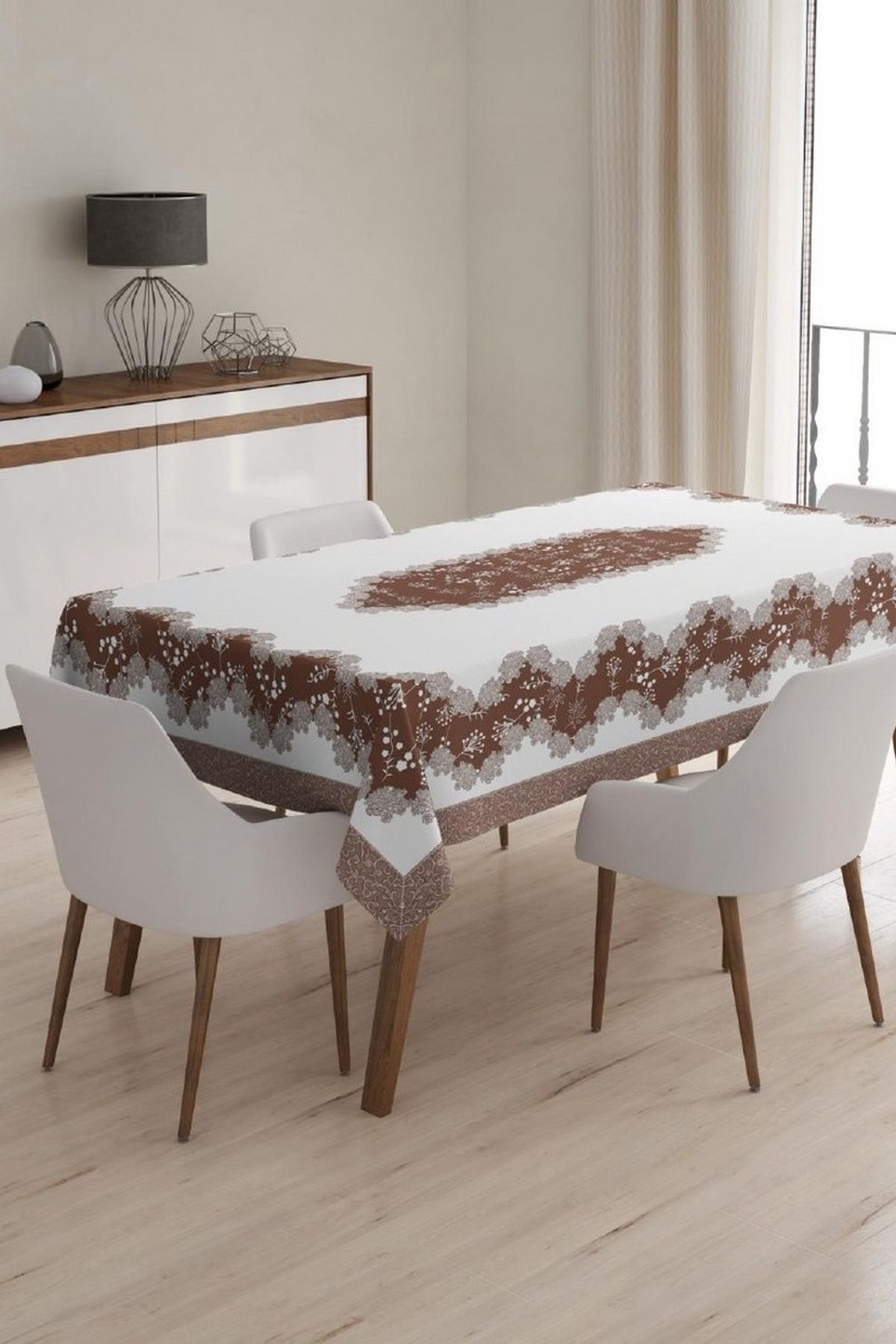 Masa Örtüsü, Dijital Baskılı Tek Masa Örtüsü, Desenli Leke Tutmaz Tek Masa Örtüsü 120x150cm