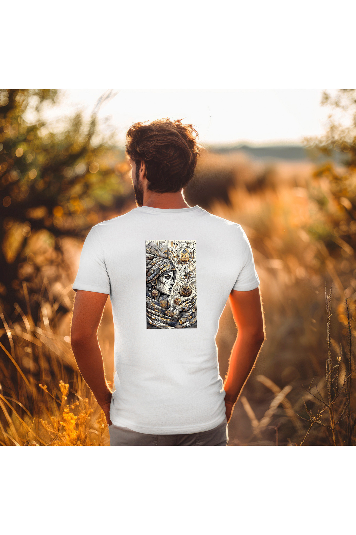 ERKEK RELAXED FIT TİŞÖRT – Etkileyici İllüstrasyon Sırt Baskılı | HUBERY |