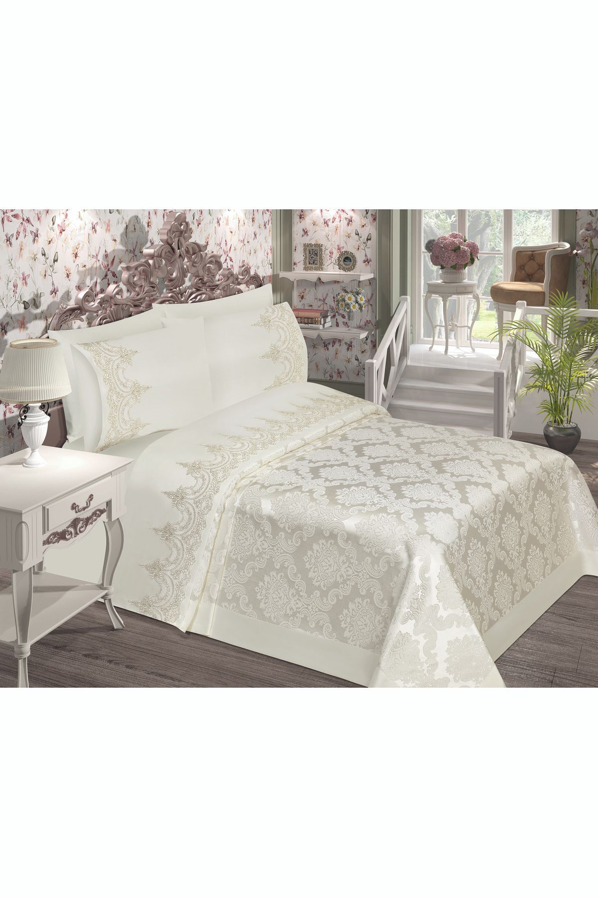 Sultan Şönil 230x240 Cm, Çift Kişilik Pike Takımı 6 Parça - Bedspreads