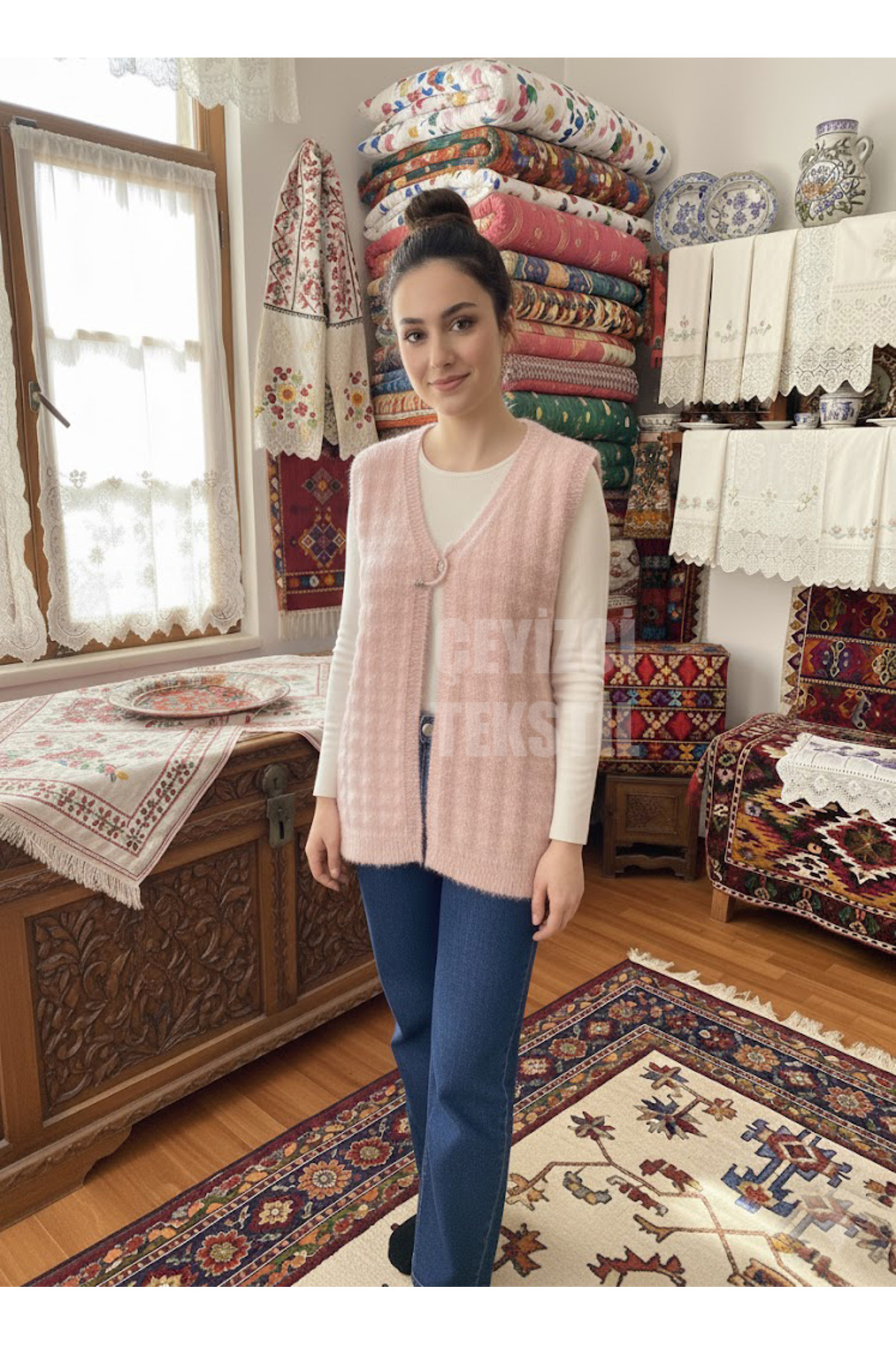 Kadın Yeleği, Çeyizlik Örgü Yelek, Hediyelik Nişan Yeleği, Nişan & Çeyiz Yelekleri