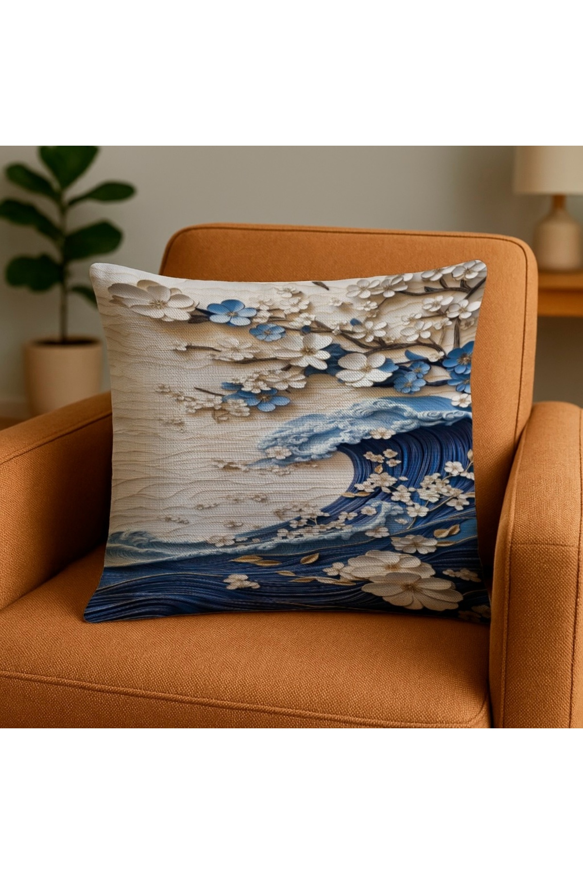 Digital Baskılı Dekoratif Desenli Kırlent Kılıfı 43x43 cm 2’li Set