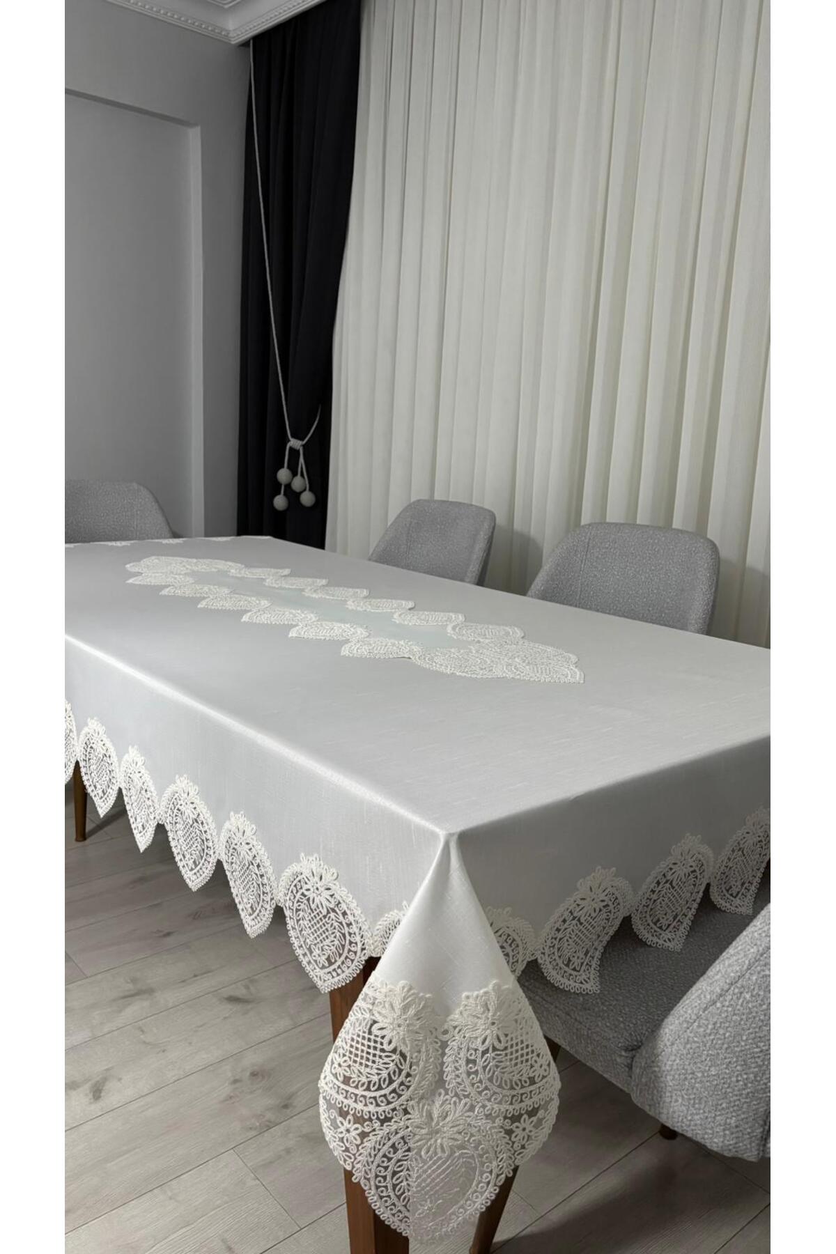12 Kişilik Masa Örtüsü Takımı, Masa Seti 12 Kişilik 26 Parça 160x220cm