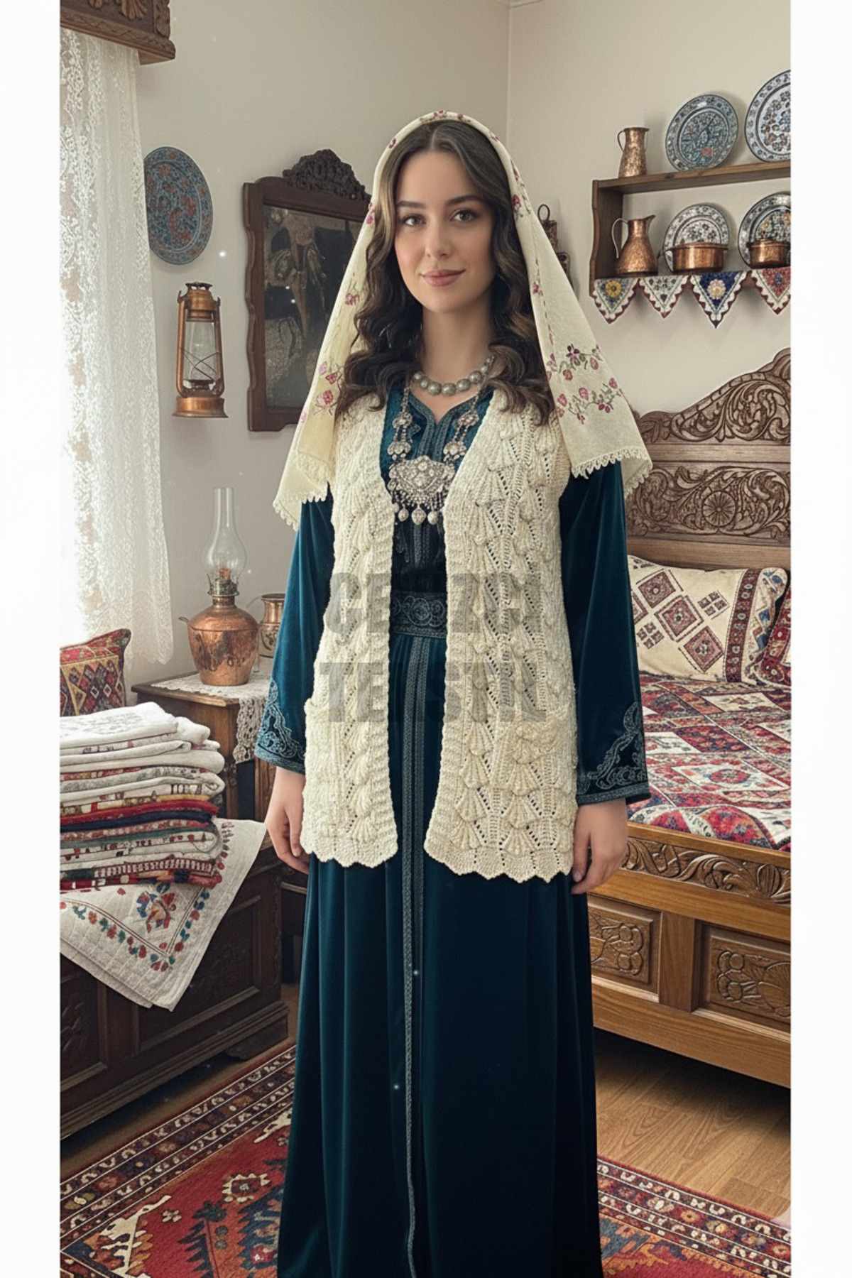Özel Tasarım İstiridye Yelek, Çeyizlik Yelek,